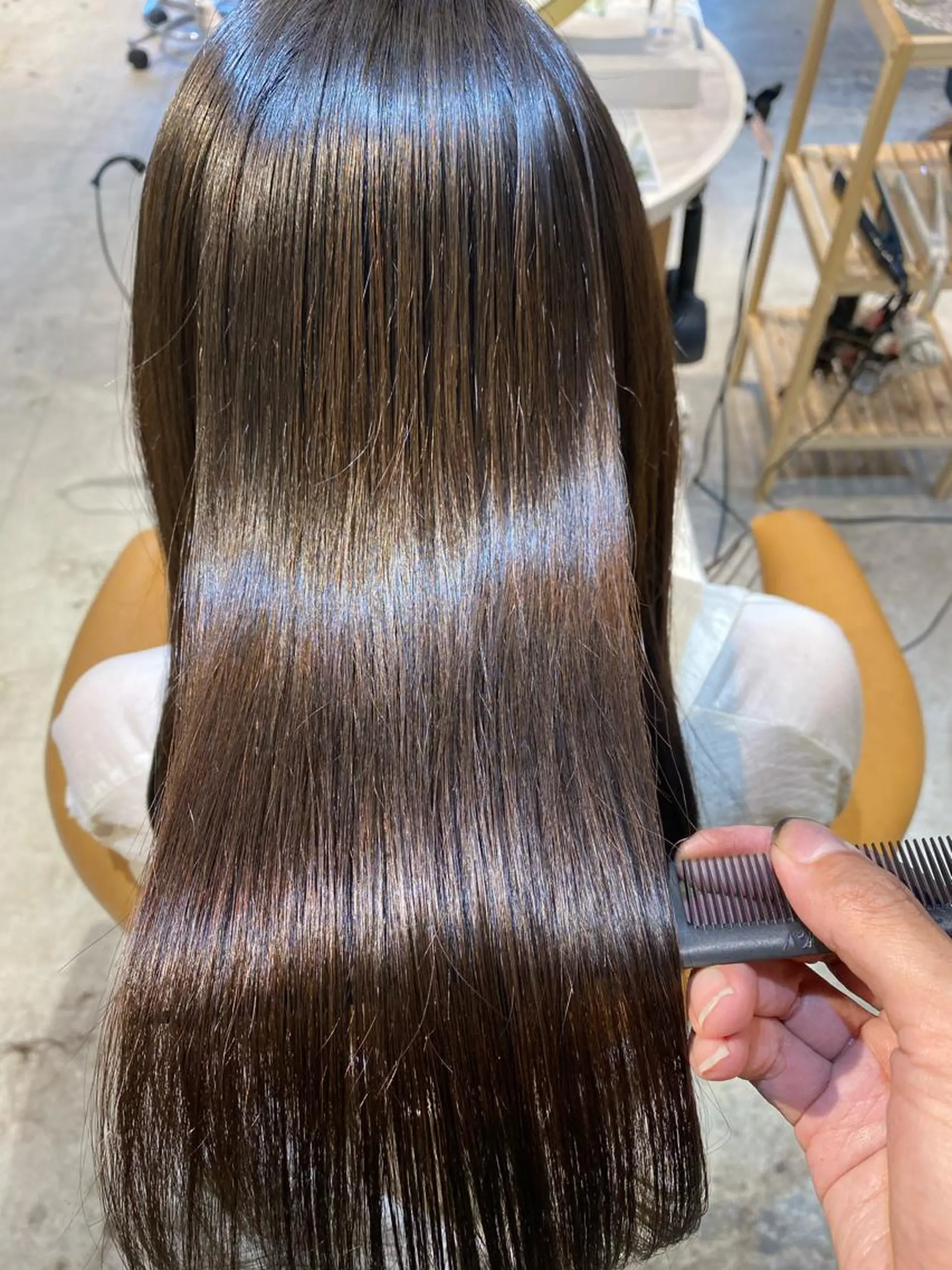 セミロング パーマ カット 縮毛矯正 トリートメント 艶髪/縮毛矯正 /髪質改善千田大地のヘアスタイル