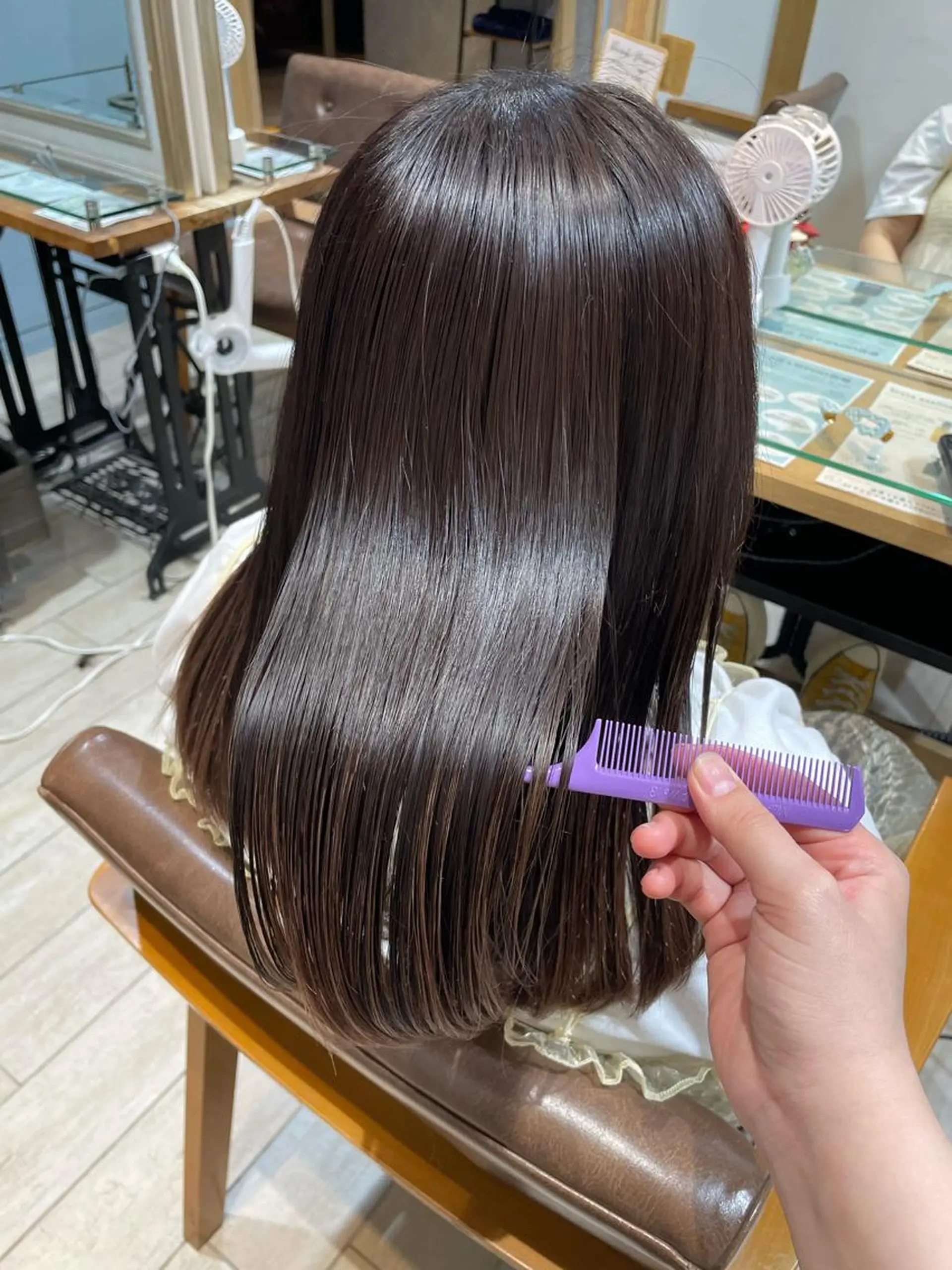 セミロング パーマ 縮毛矯正 Lond espoir所属・🫧🩵nazuna 🩵🫧のヘアスタイル