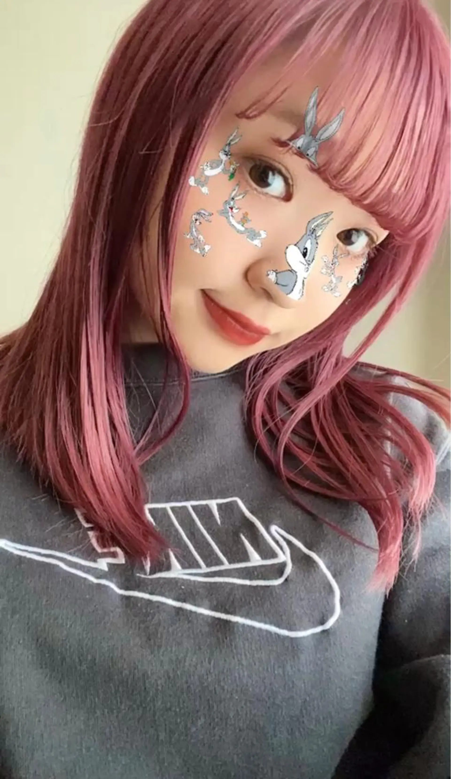 セミロング カラー ブリーチ ピンクカラー 心斎橋/ブリーチ minamiのヘアスタイル