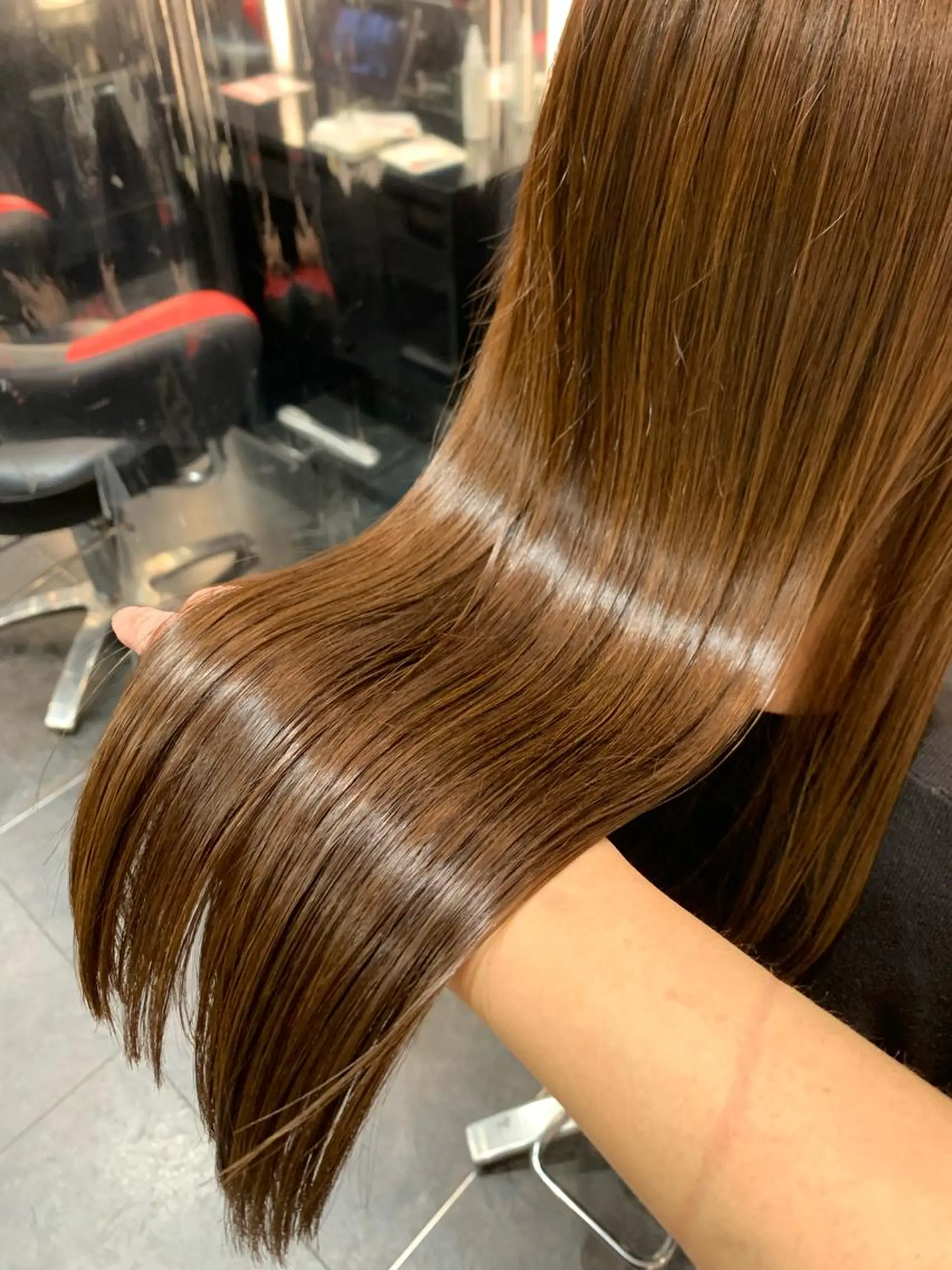 ロング カラー 髪質改善 ロング 艶髪/白髪ぼかし ヘッドスパ/大野結菜のヘアスタイル