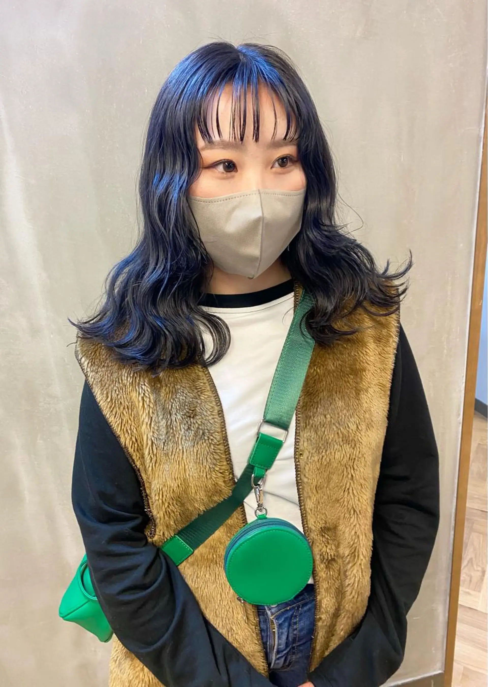 ミディアム カラー パーマ ヘアアレンジ 髪と音処　マトぺ所属・デザインカラー/ボブ ブリーチカラー/ユリのヘアスタイル