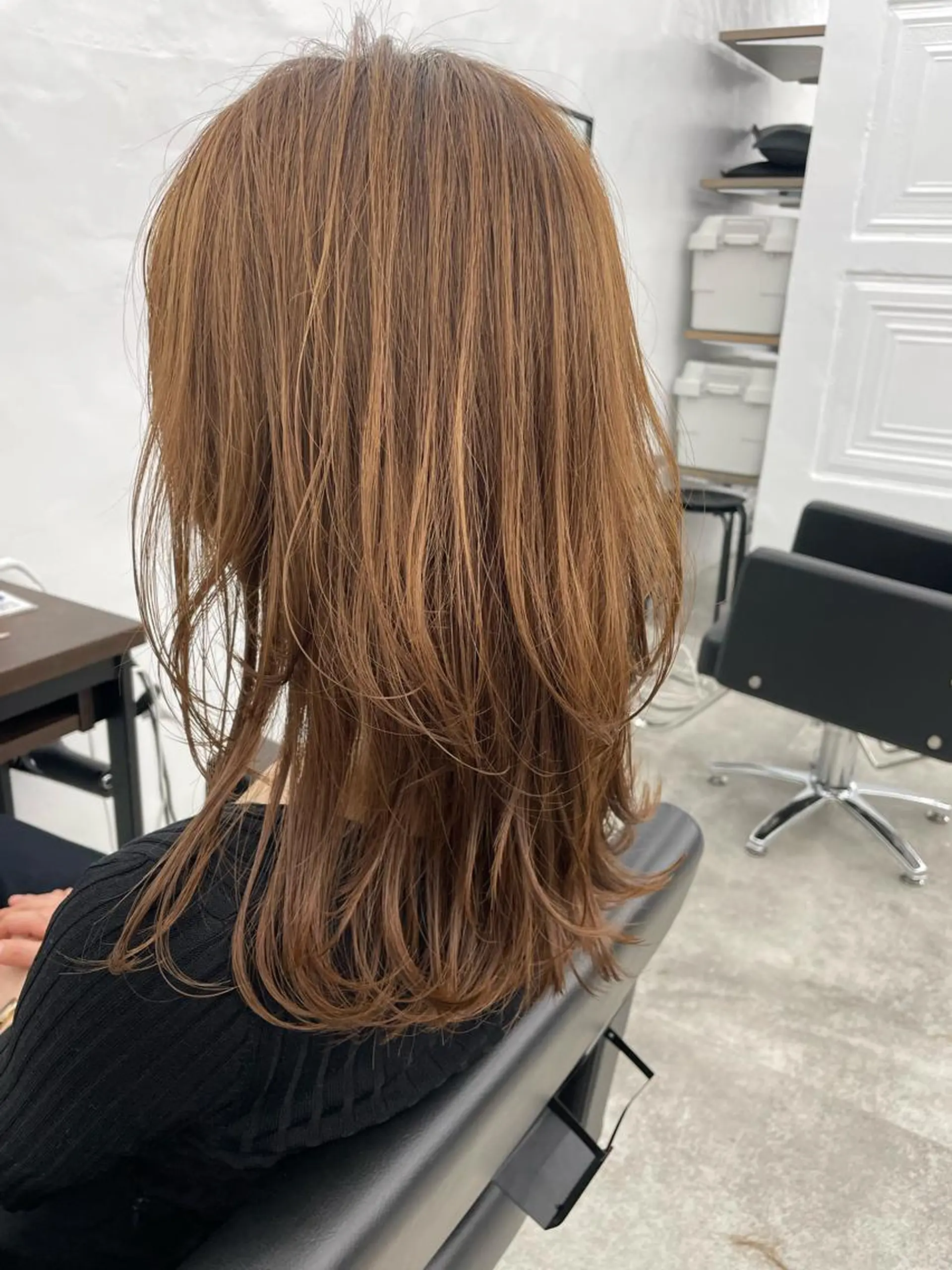 ミディアム レイヤーカット OAK 学芸大学所属・秋葉萌　透明感カラー /レイヤー/ボブ♡のヘアスタイル