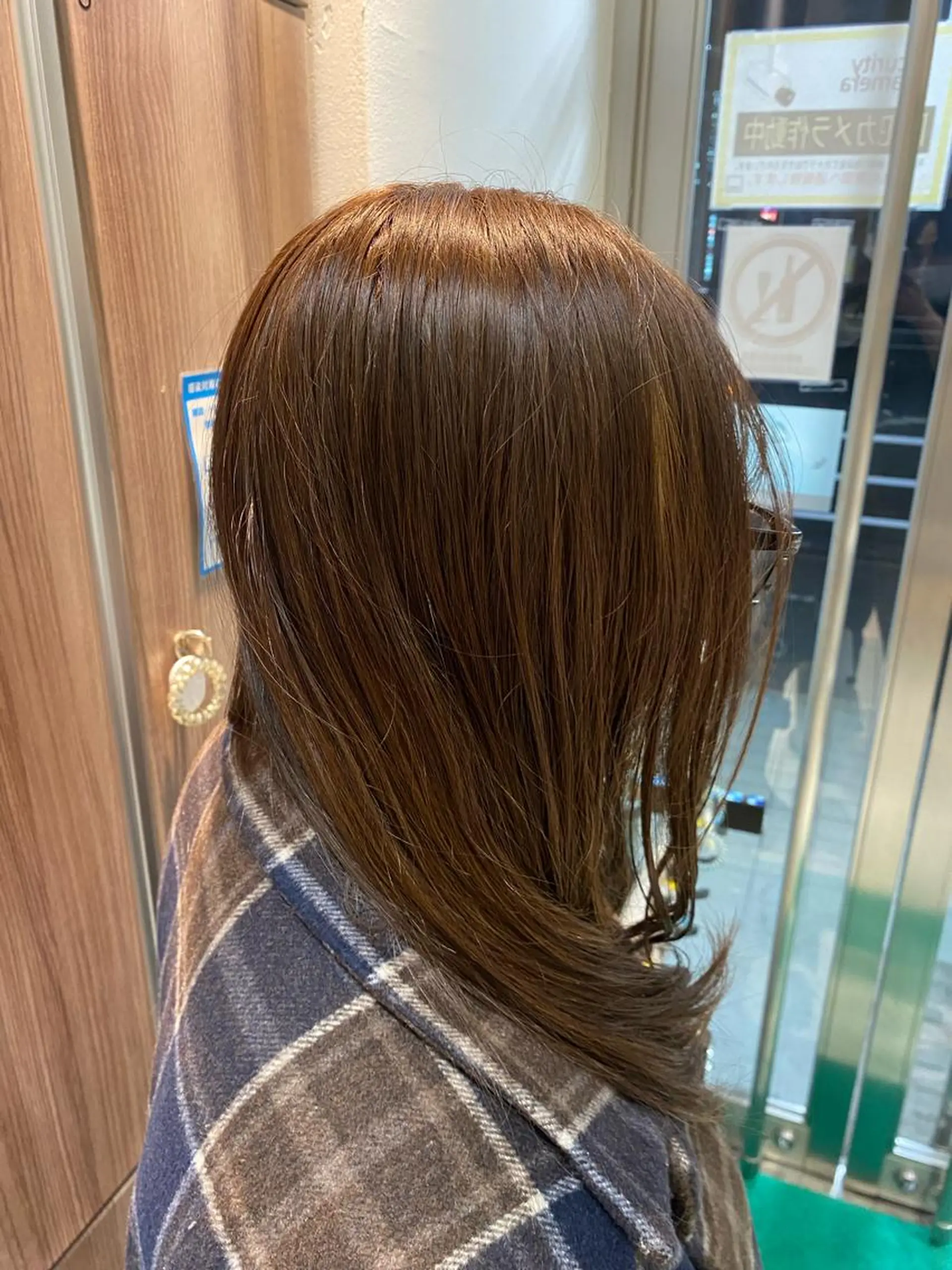 セミロング カラー カット ヘアカラー 佐々木 拓海のヘアスタイル
