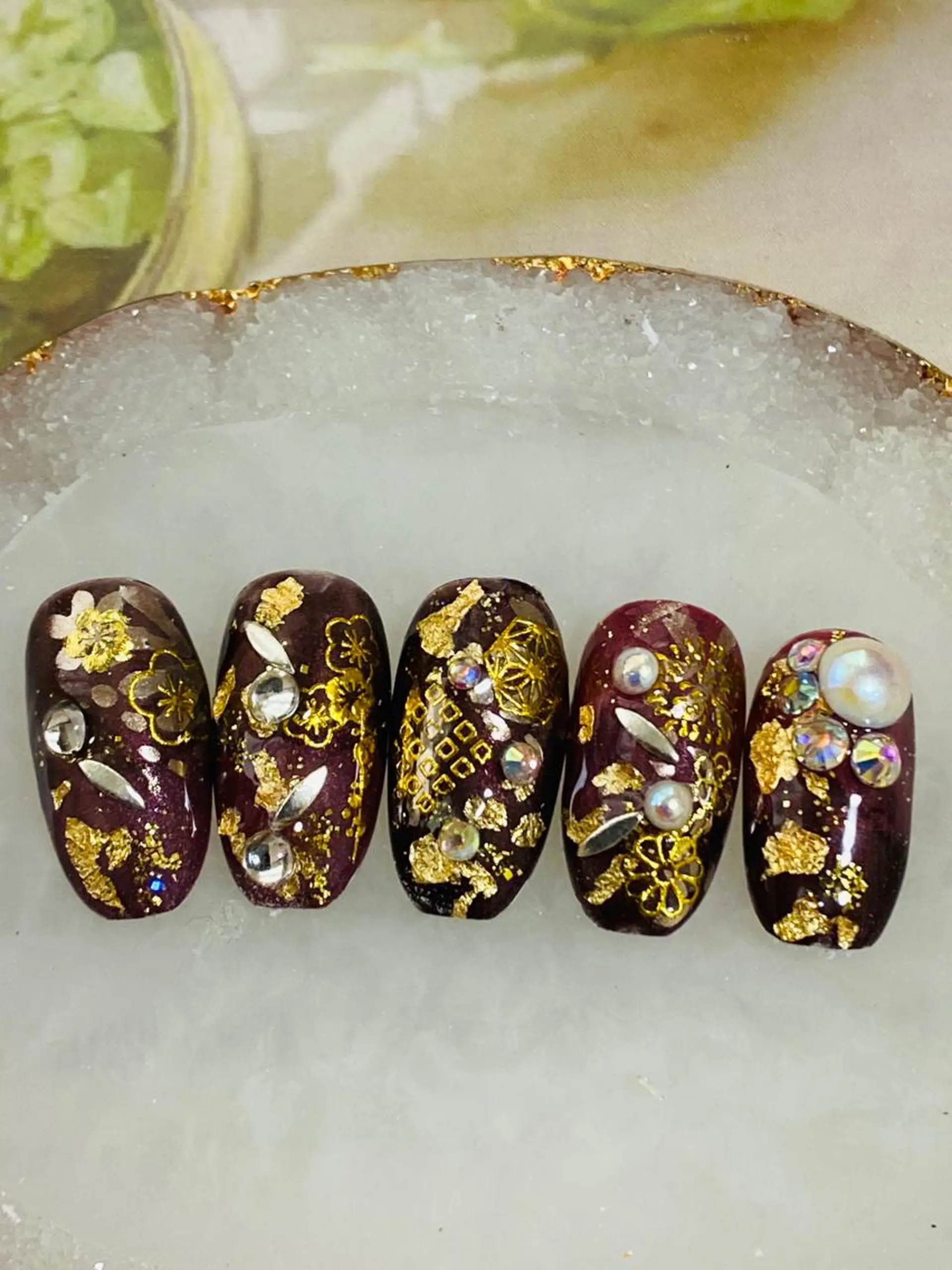 ネイル 成人式 自宅ネイルサロン ♦️nuance♦️のネイルデザイン