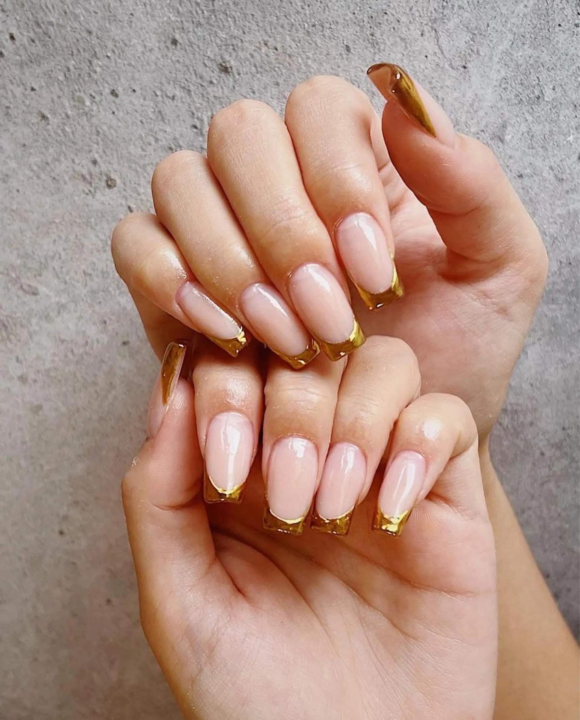 ネイル フレンチネイル ミラーネイル ハンドネイル ✾ NailRoom Latina🌻💓のネイルデザイン