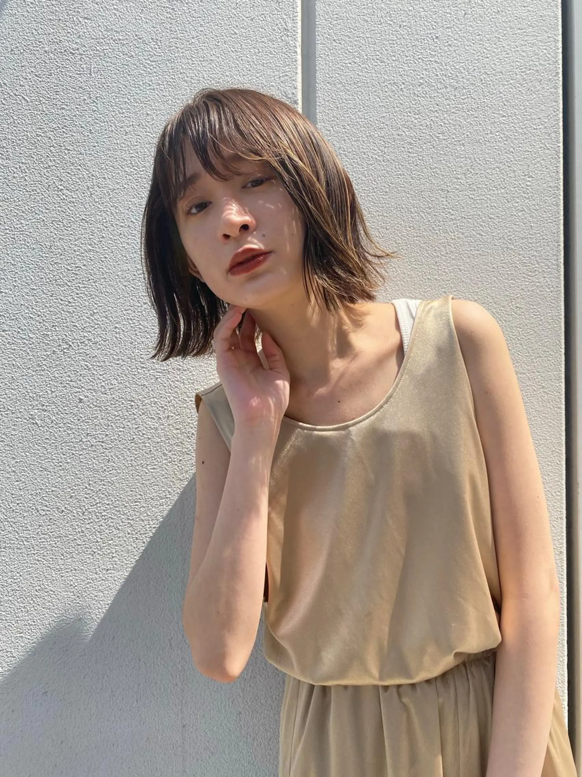 ミディアム カラー ヘアカラー トリートメント 🥃まろやかカラー/ ボブ🥃yujiroのヘアスタイル