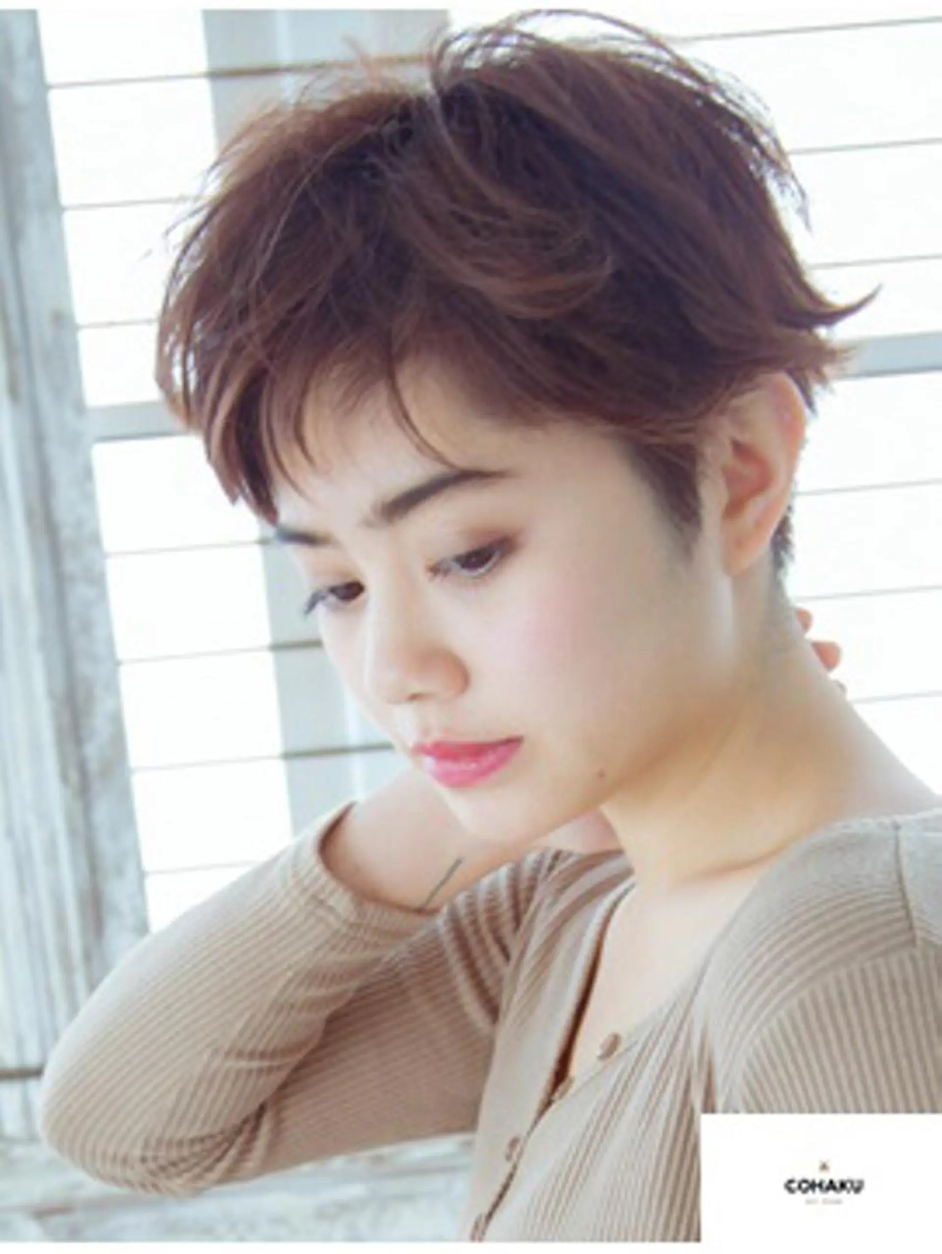 ショート カラー ヘアカラー トリートメント tocoha 四條畷駅のヘアスタイル