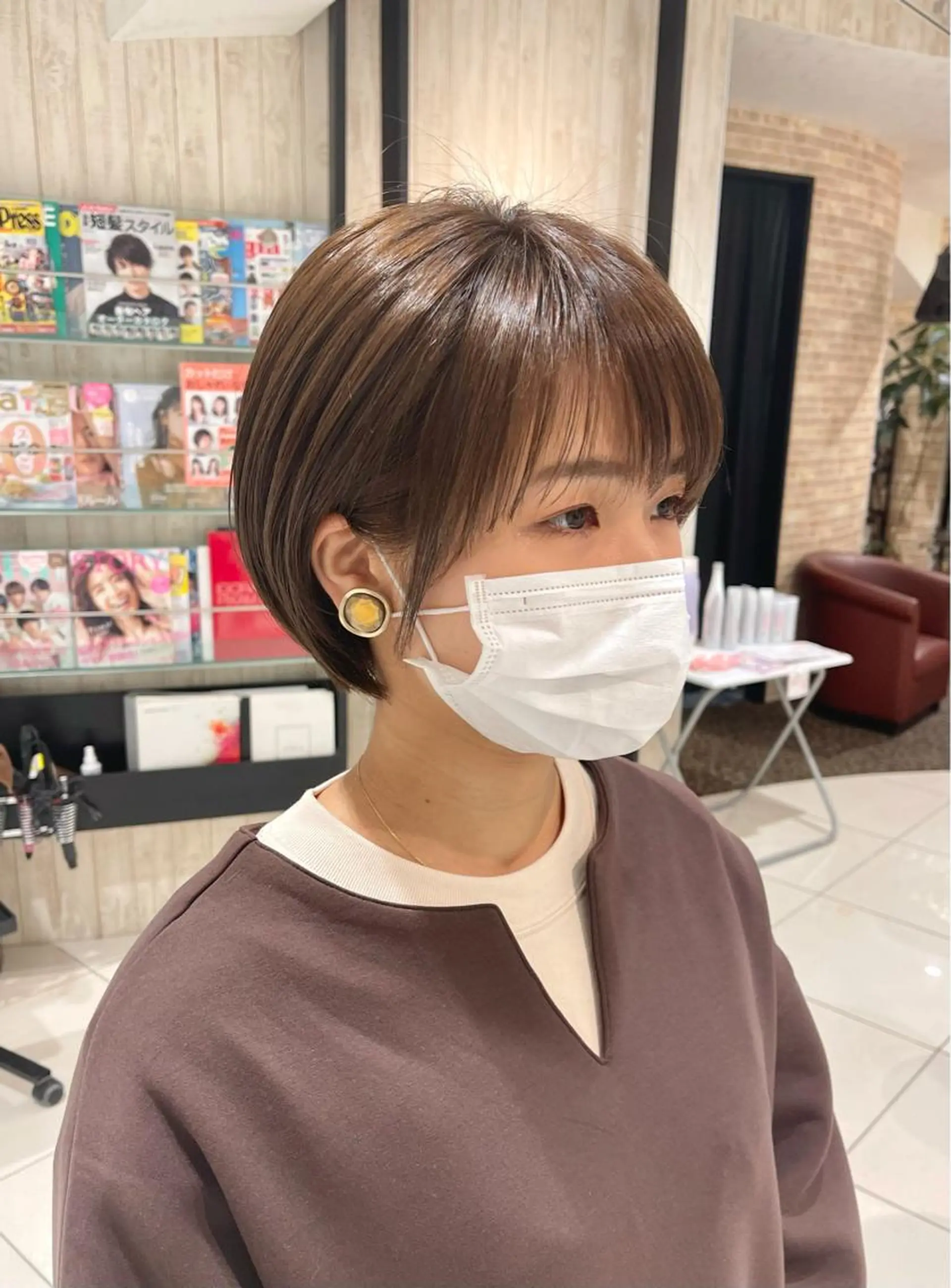 ショート カット 縮毛矯正 トリートメント 荻窪/ショートヘア✨ ショートボブ長松大哉のヘアスタイル