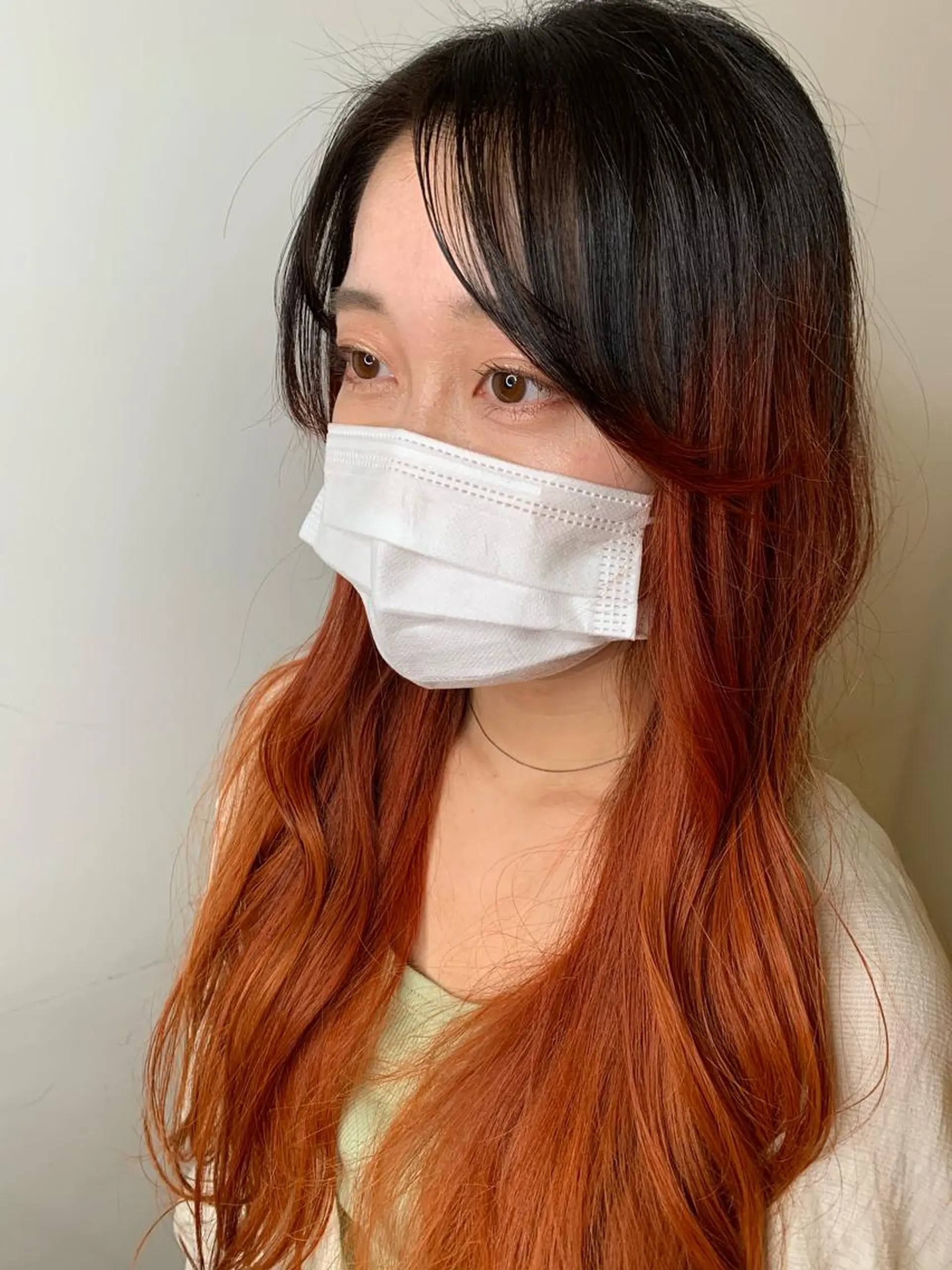 ロング カラー ブリーチ オレンジ 【ロングウルフカット 姫カット】伊藤裕哉のヘアスタイル