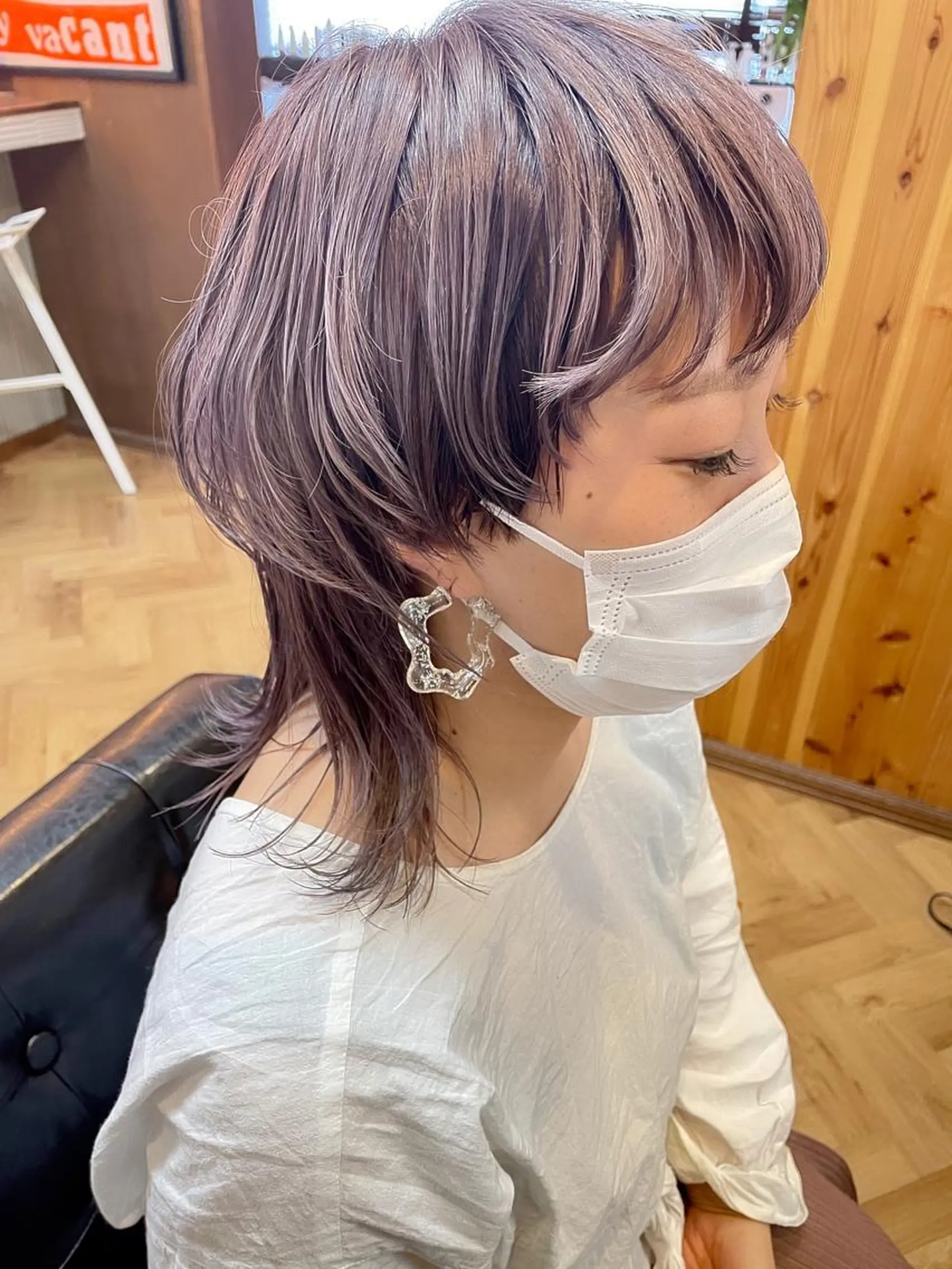 セミロング カラー ブリーチ カット ヘアカラー トリートメント tatsumi/ボブ ウルフ/レイヤーのヘアスタイル