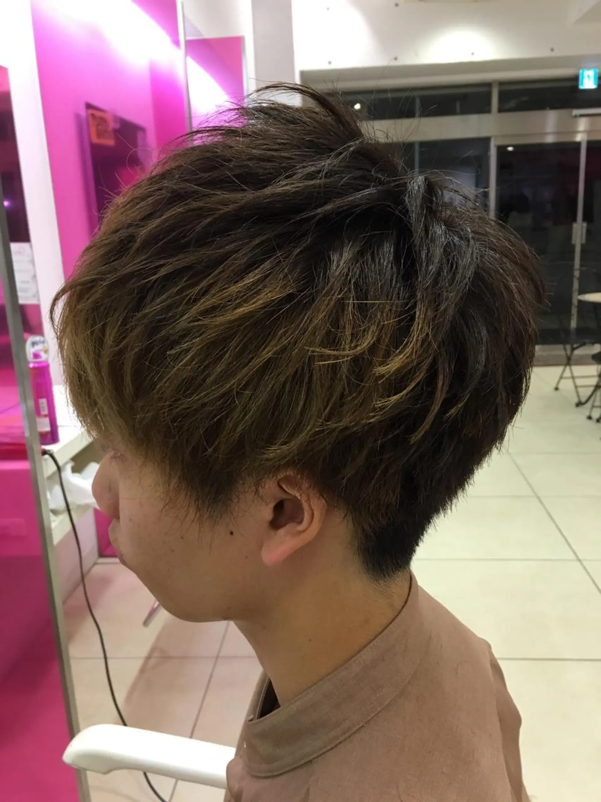 メンズ 髪質改善× ハイライト溝江のヘアスタイル