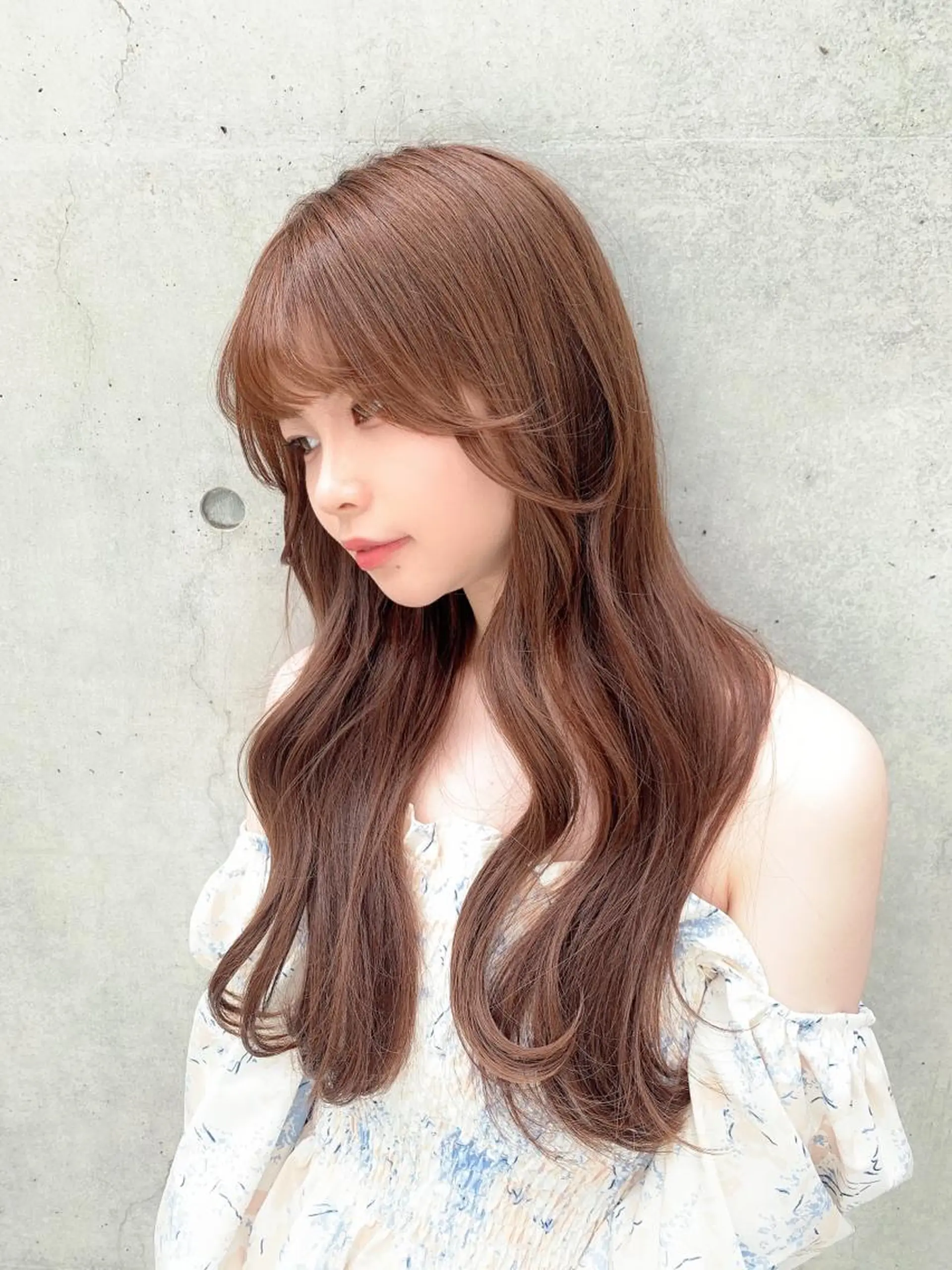 ロング カラー カット ヘアカラー トリートメント レイヤーカット/ 顔周り 五島巨幹のヘアスタイル