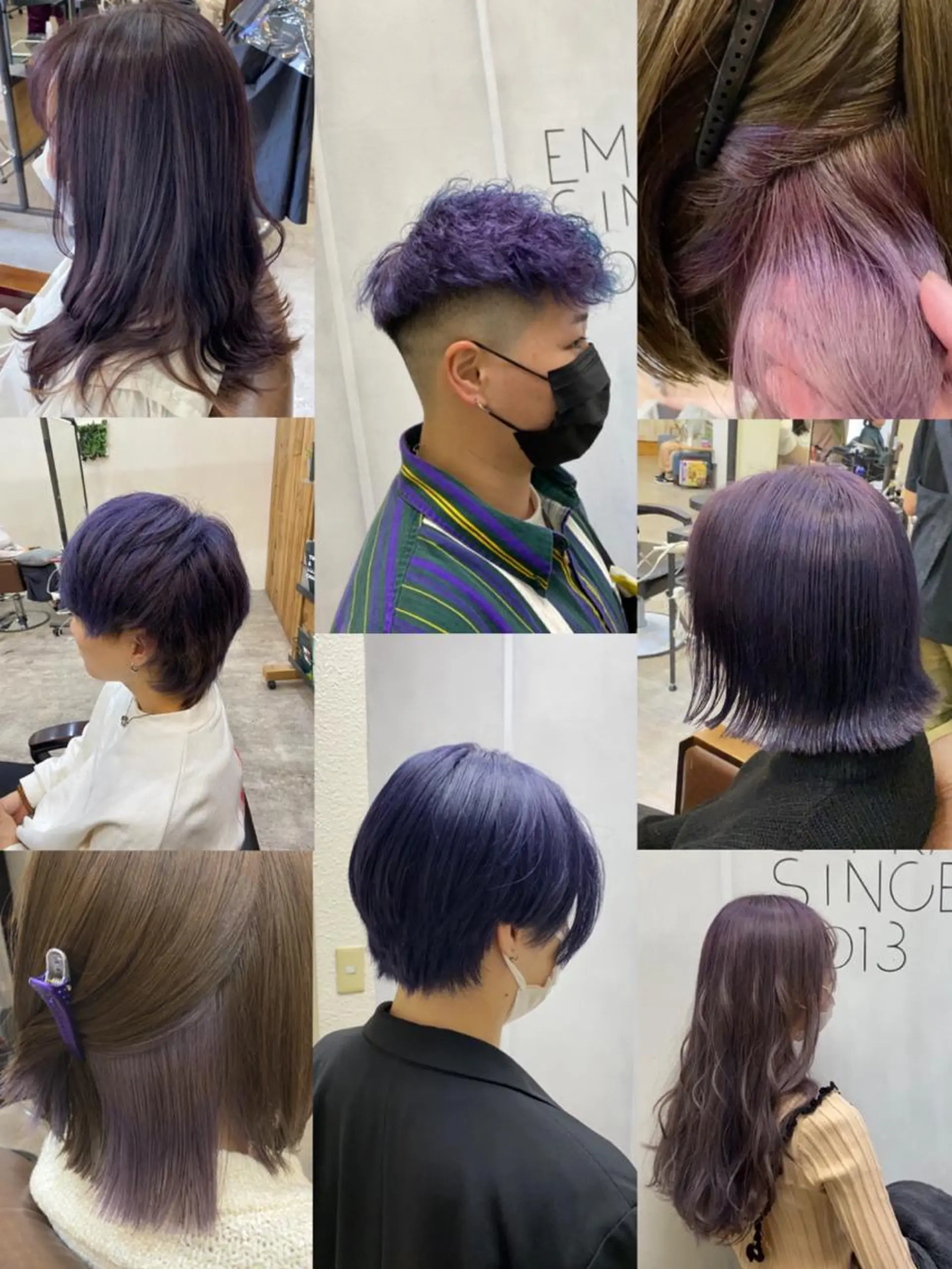 ロング カラー パープルカラー カット ヘアカラー トリートメント 🟢NEGi🟣 🫧髪質改善のヘアスタイル