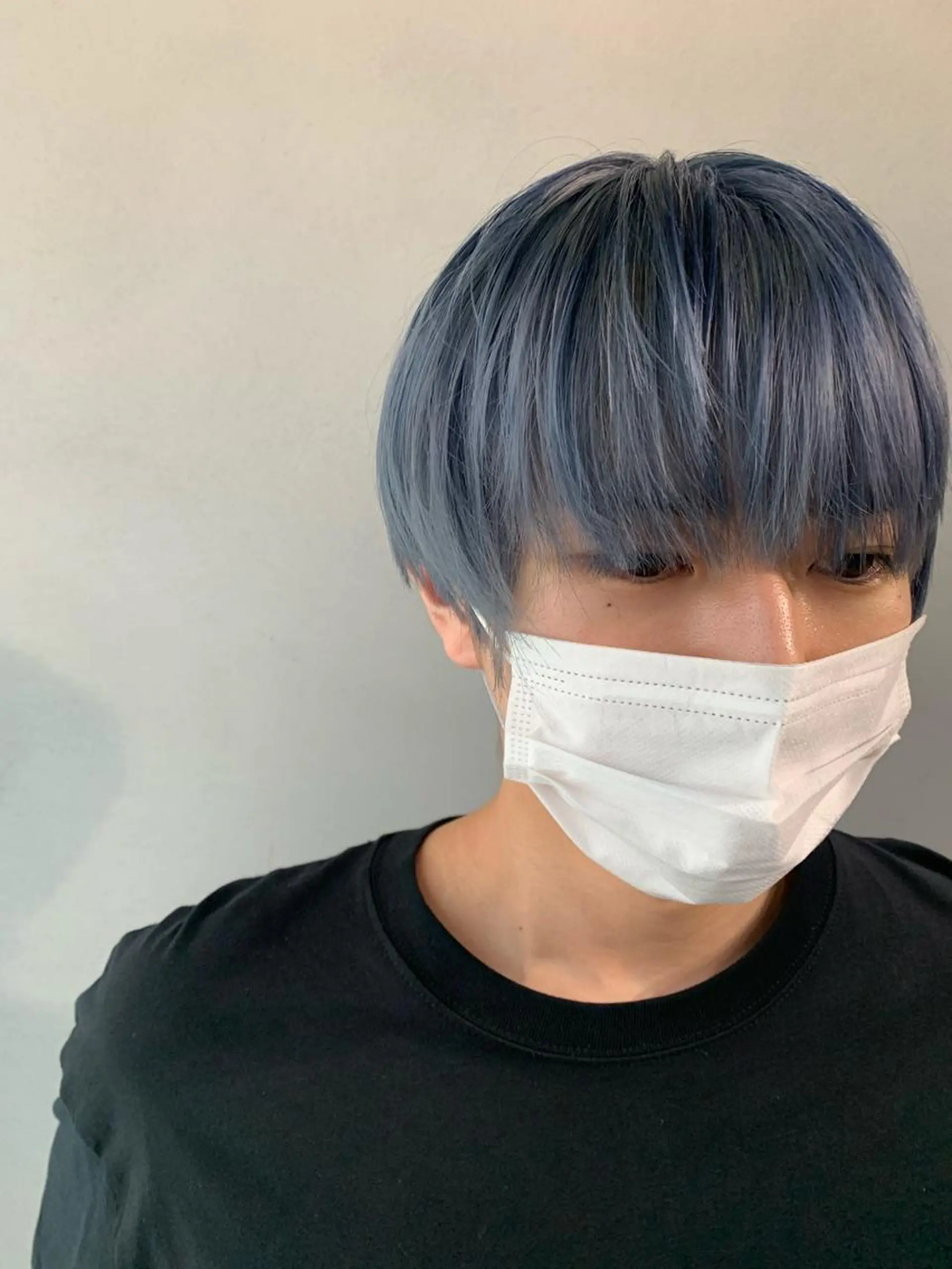 ショート カラー メンズ ボブパーマコテ巻き風 パーマNo1深江秀平のヘアスタイル