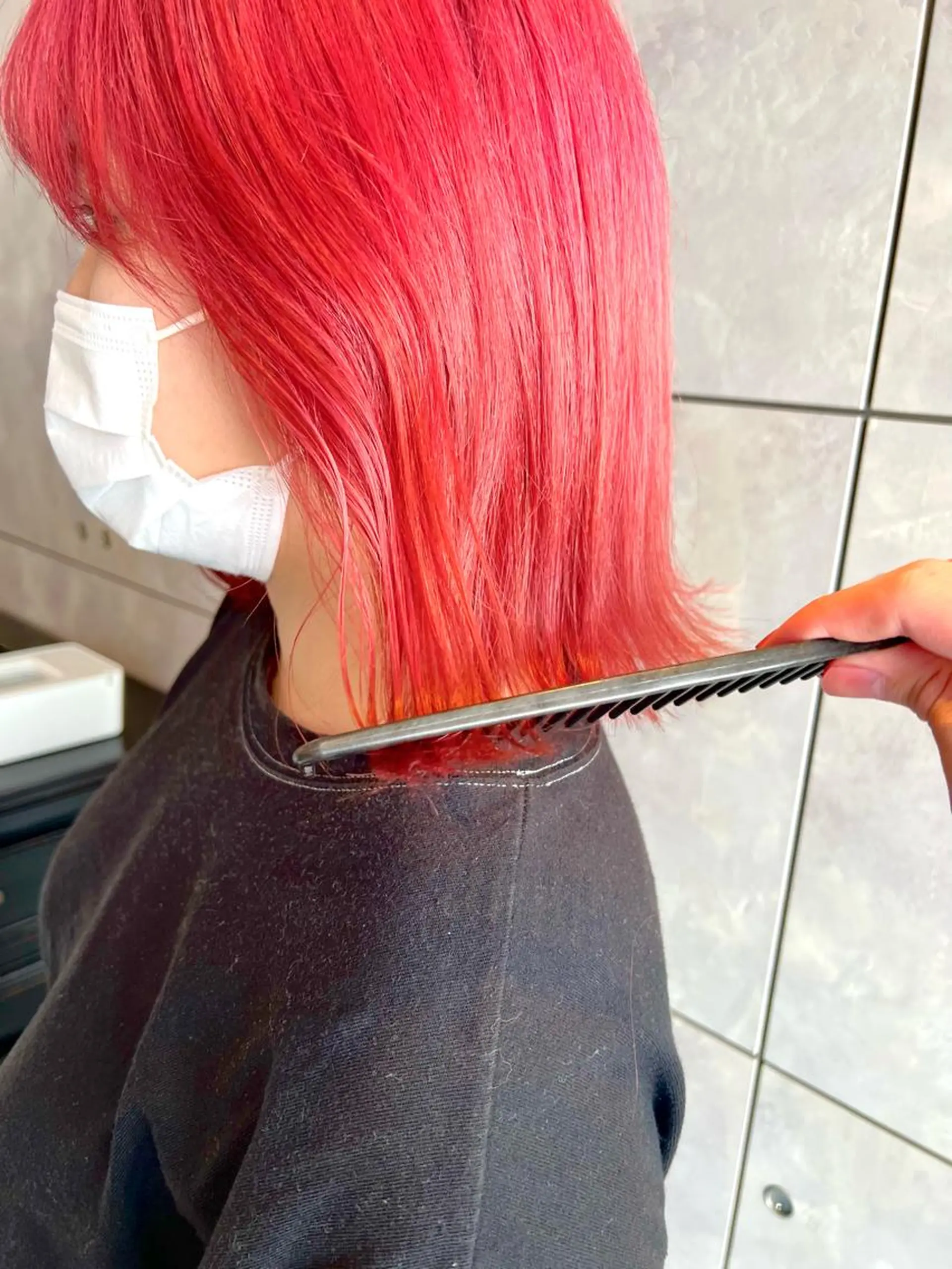 ミディアム カラー ヘアアレンジ ヘアカラー トリートメント ヘアセット 🌈インナーカラー ‘ショウマ’🌈のヘアスタイル