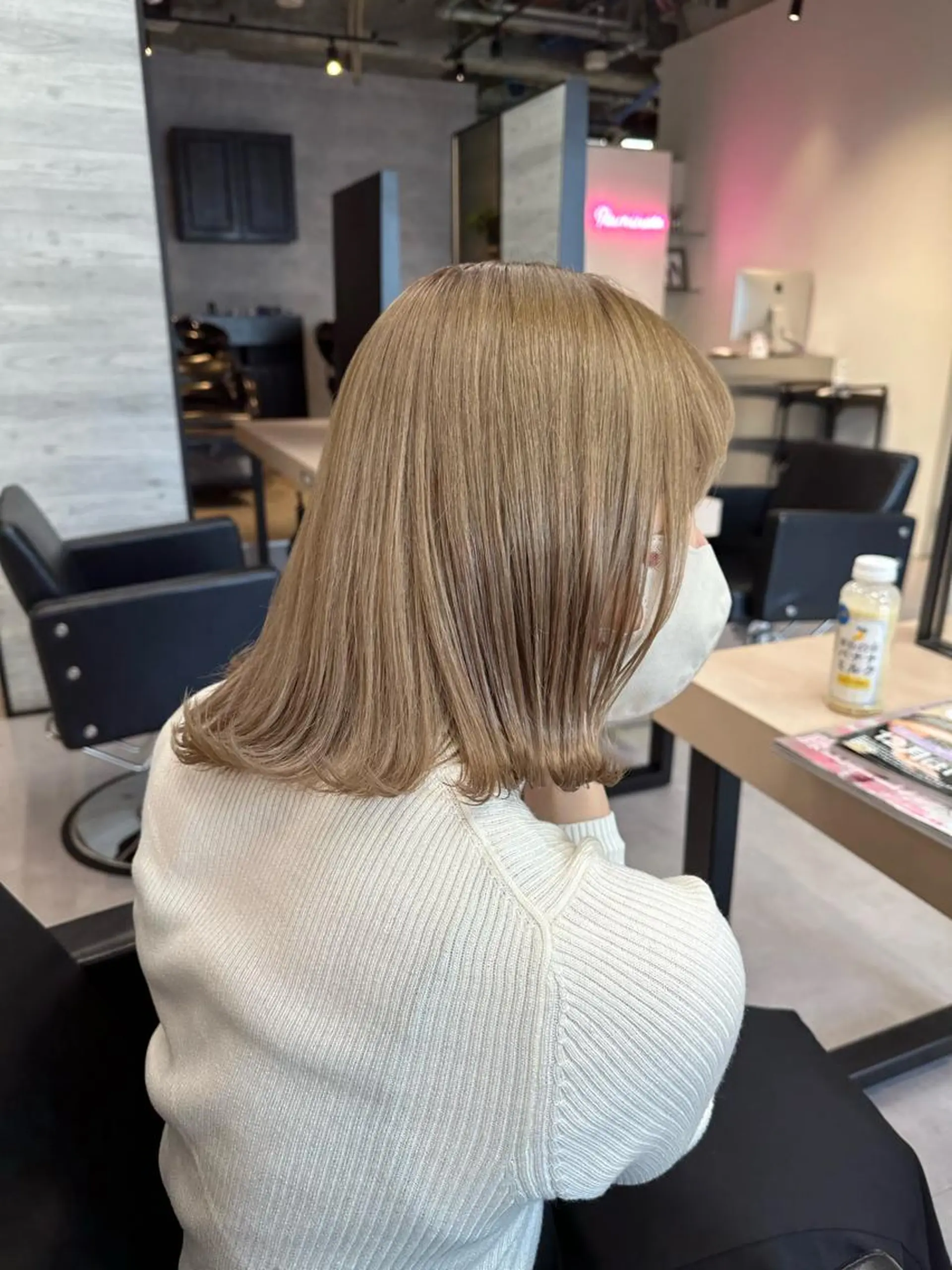 ミディアム カラー ヘアカラー トリートメント 🪞個室サロン/韓国 艶髪/keito🪞のヘアスタイル