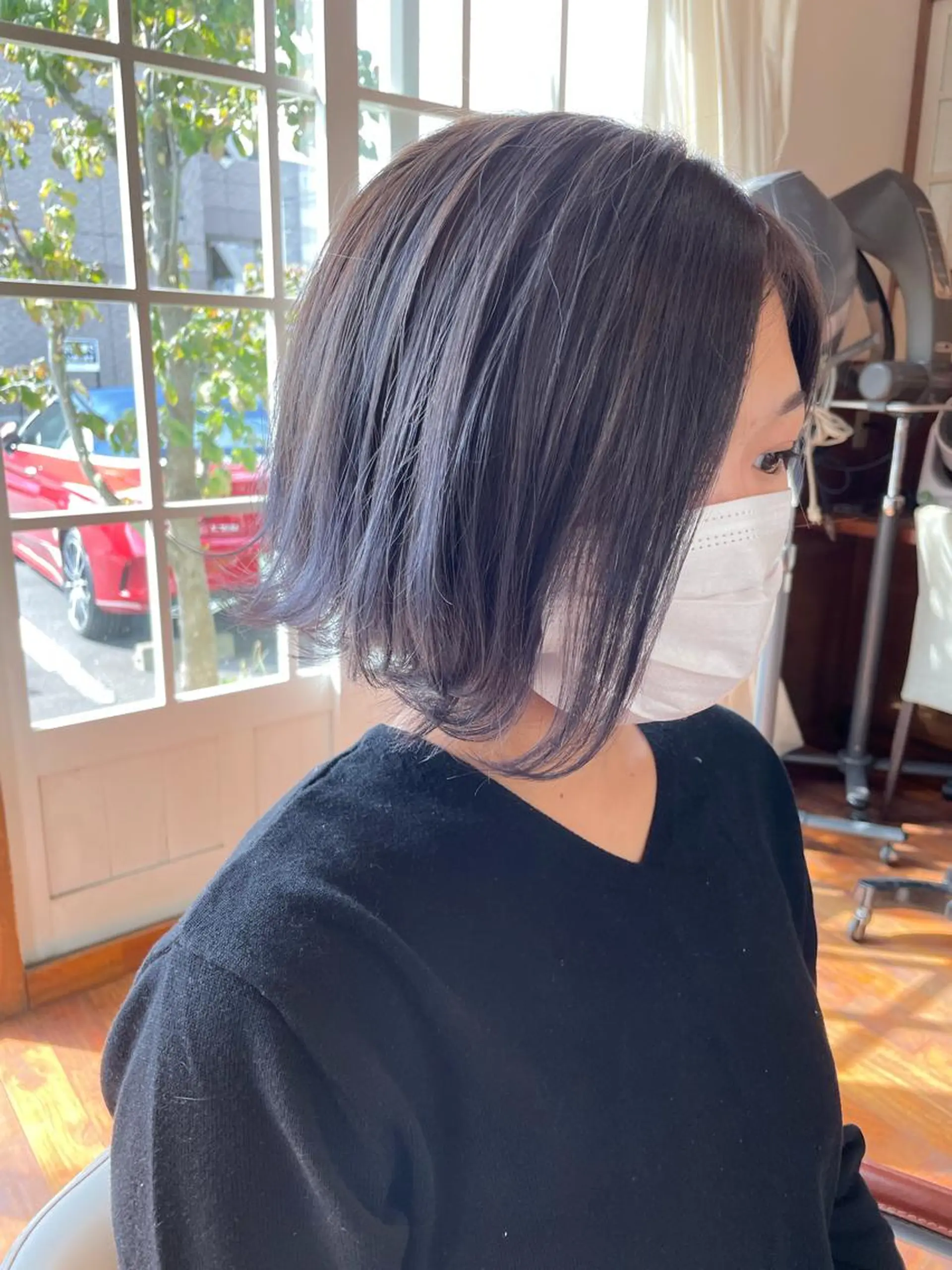 ミディアム カラー ヘアカラー 足立 悠輔のヘアスタイル
