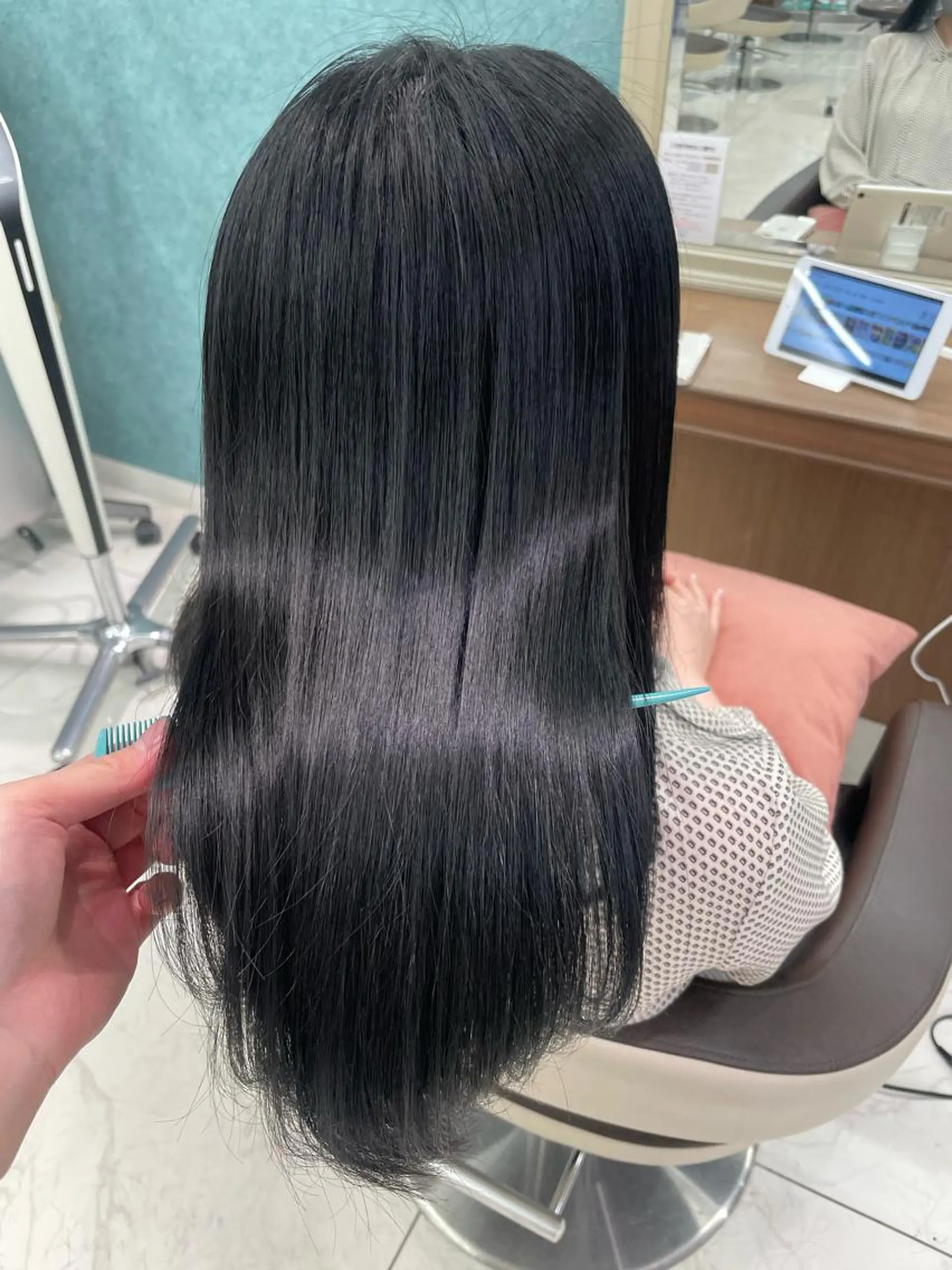 セミロング カラー パーマ 縮毛矯正 トリートメント 福島成美/髪質改善 縮毛矯正/カラーのヘアスタイル