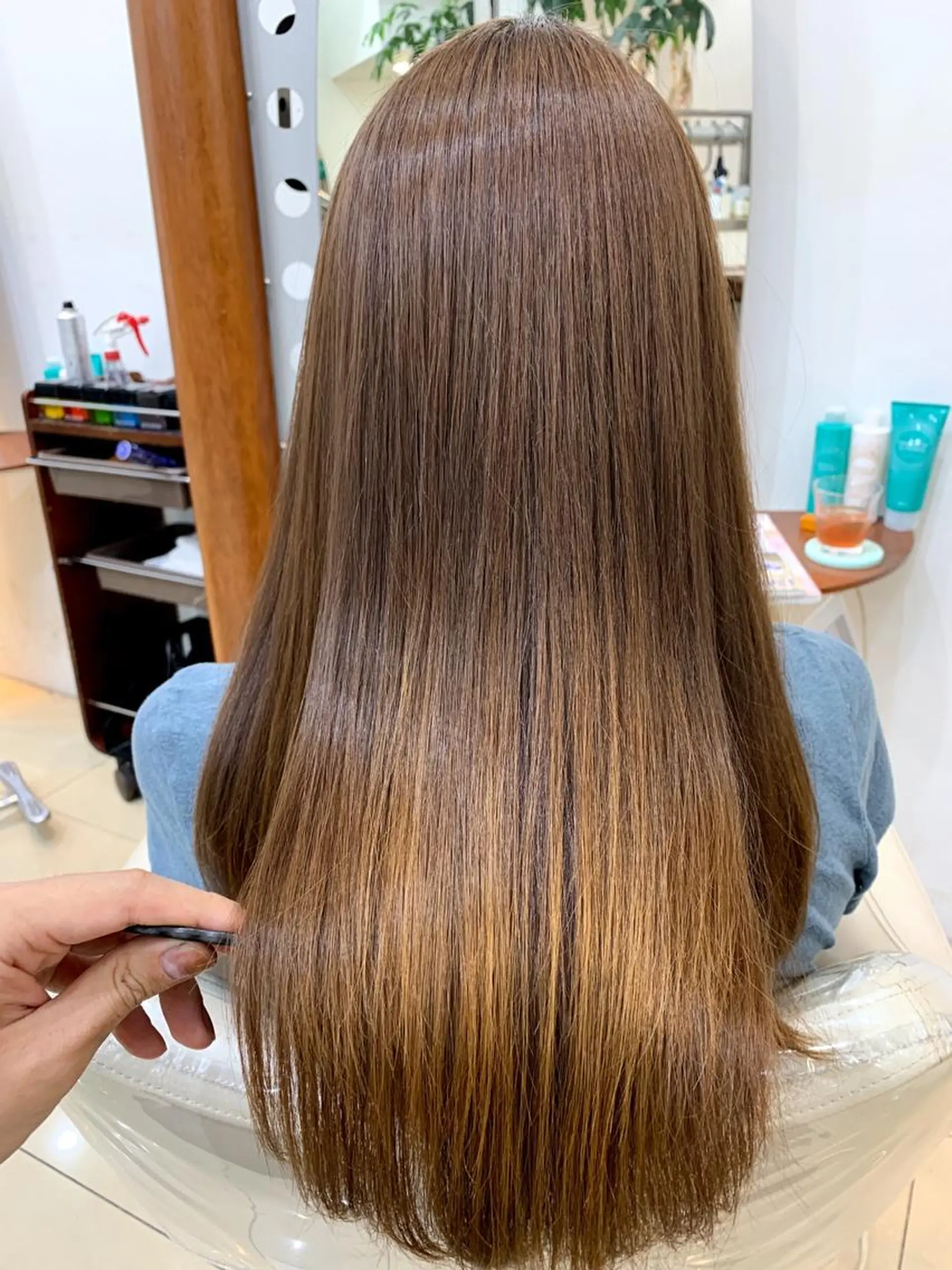 ロング パーマ 縮毛矯正/髪質改善 /韓国風　山川春輝のヘアスタイル