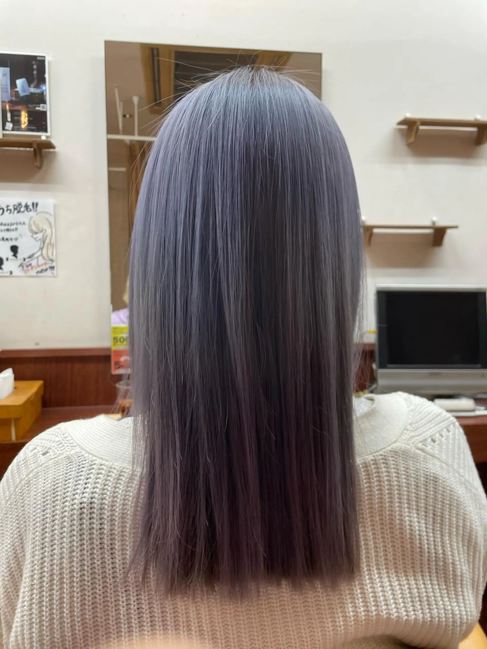 ロング カラー ルキ🌈ブリーチカラ ー&メンズパーマ🦄のヘアスタイル