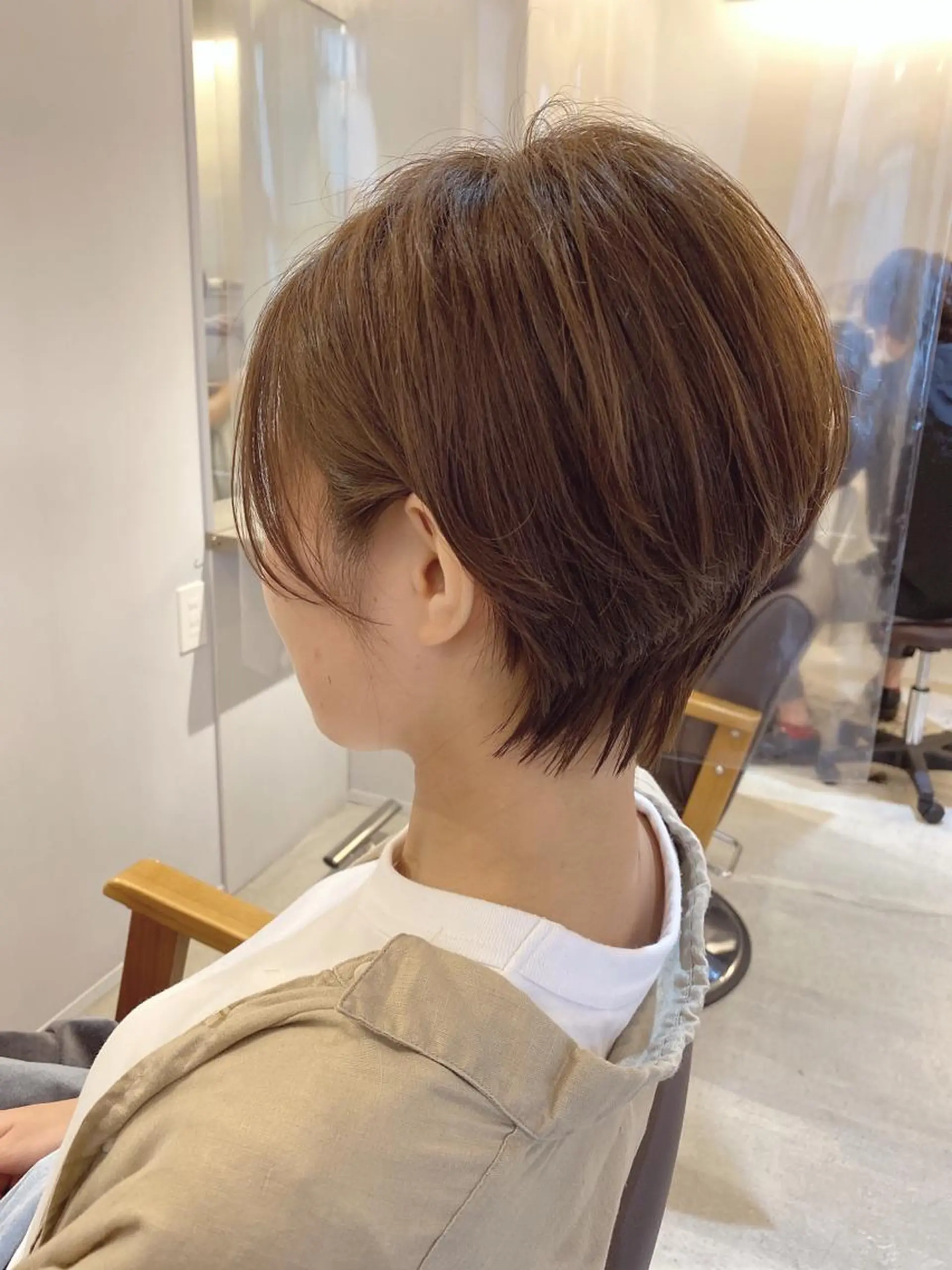 ショート 顔周りデザイン/ ママ美容師/濱ほのかのヘアスタイル