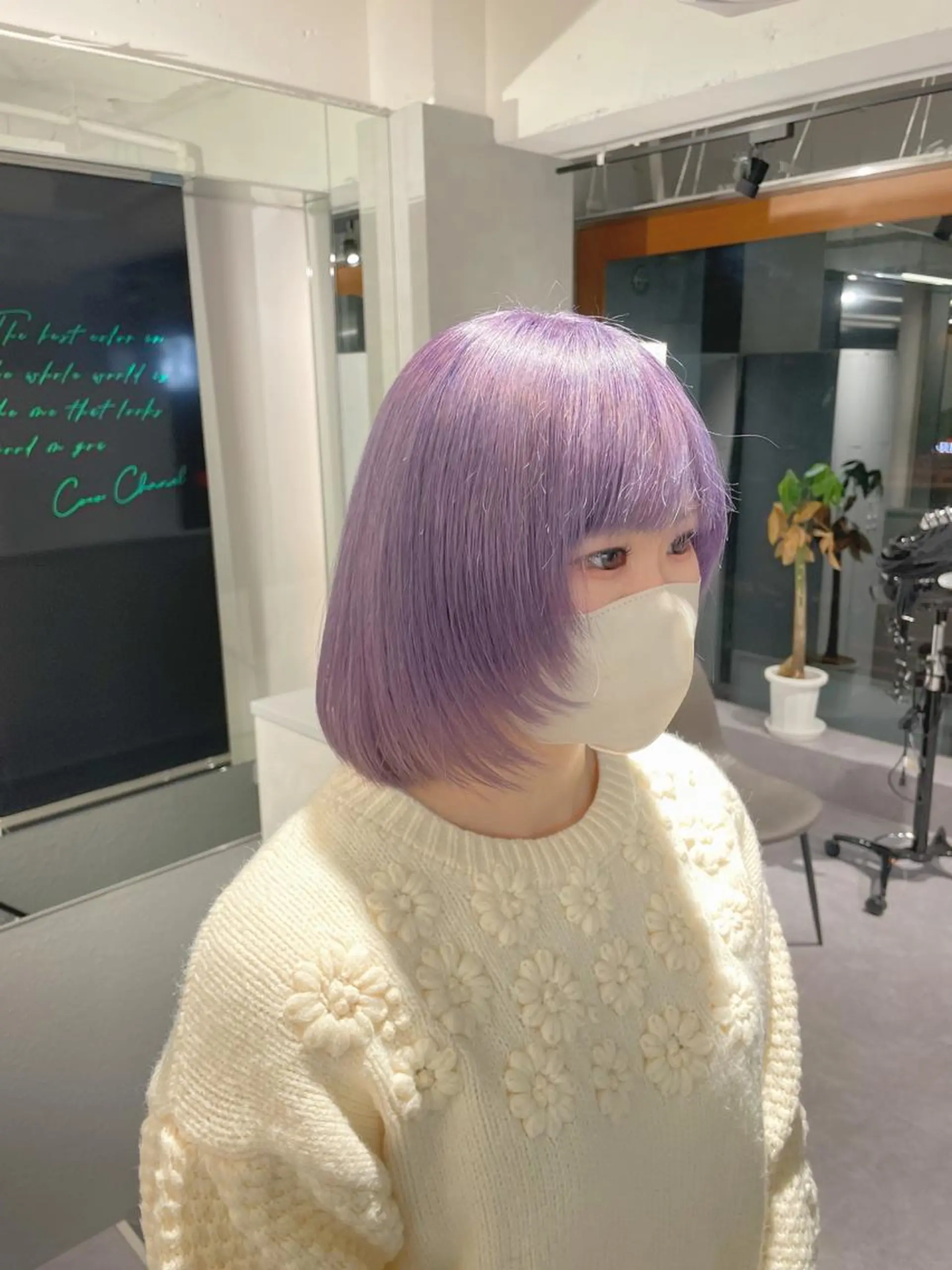 ショート カラー アッシュ バレイヤージュ ベージュカラー 黒髪 ブリーチ ikuma/ ミルクティーのヘアスタイル