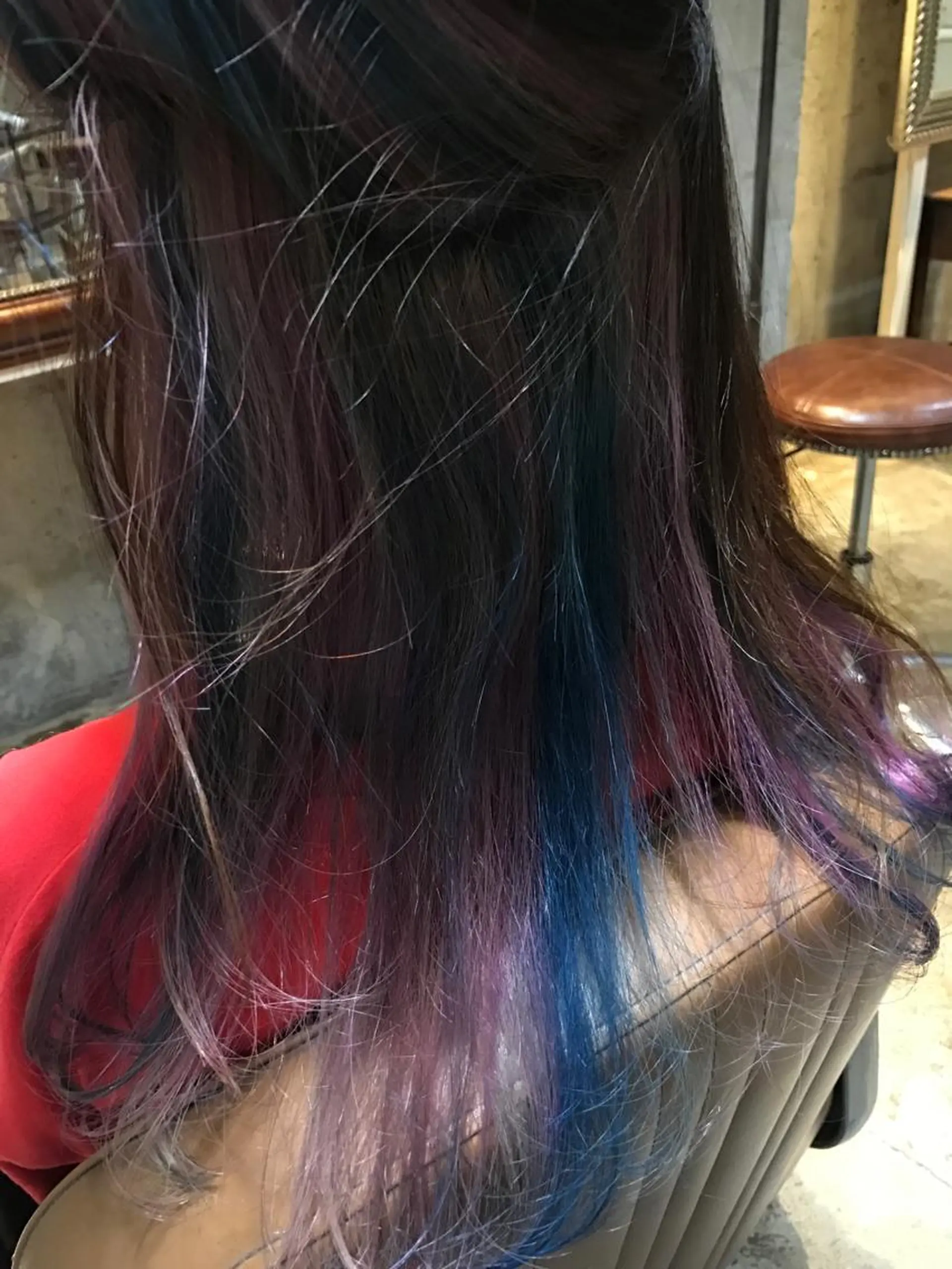 セミロング カラー パーマ ヘアアレンジ メンズ ネイル マツエク・マツパ 大理石ネイル(マーブル) サロンドミルク 原宿のヘアスタイル