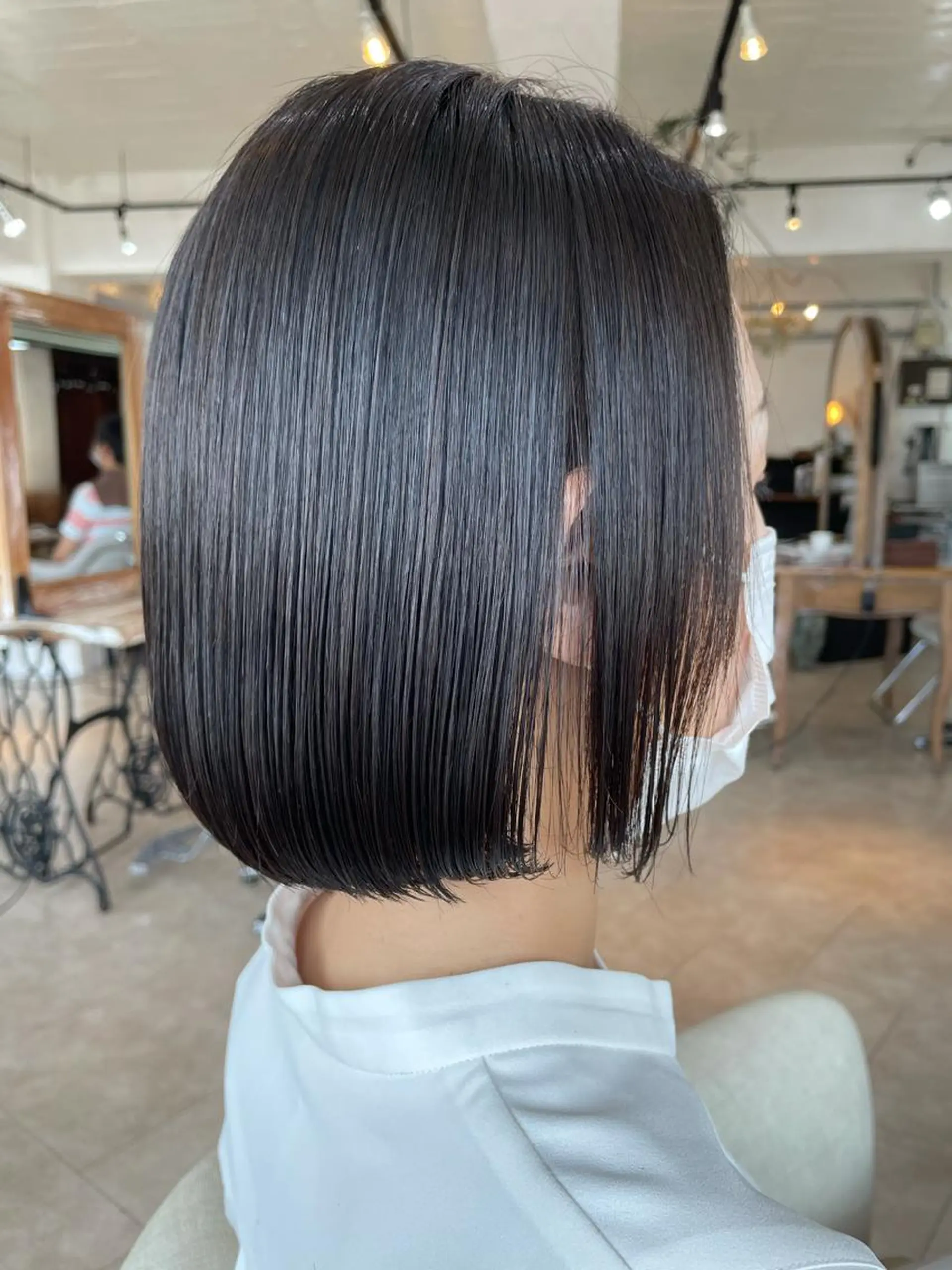 ショート ボブ 縮毛矯正 カット 縮毛矯正 トリートメント すずき えりのヘアスタイル