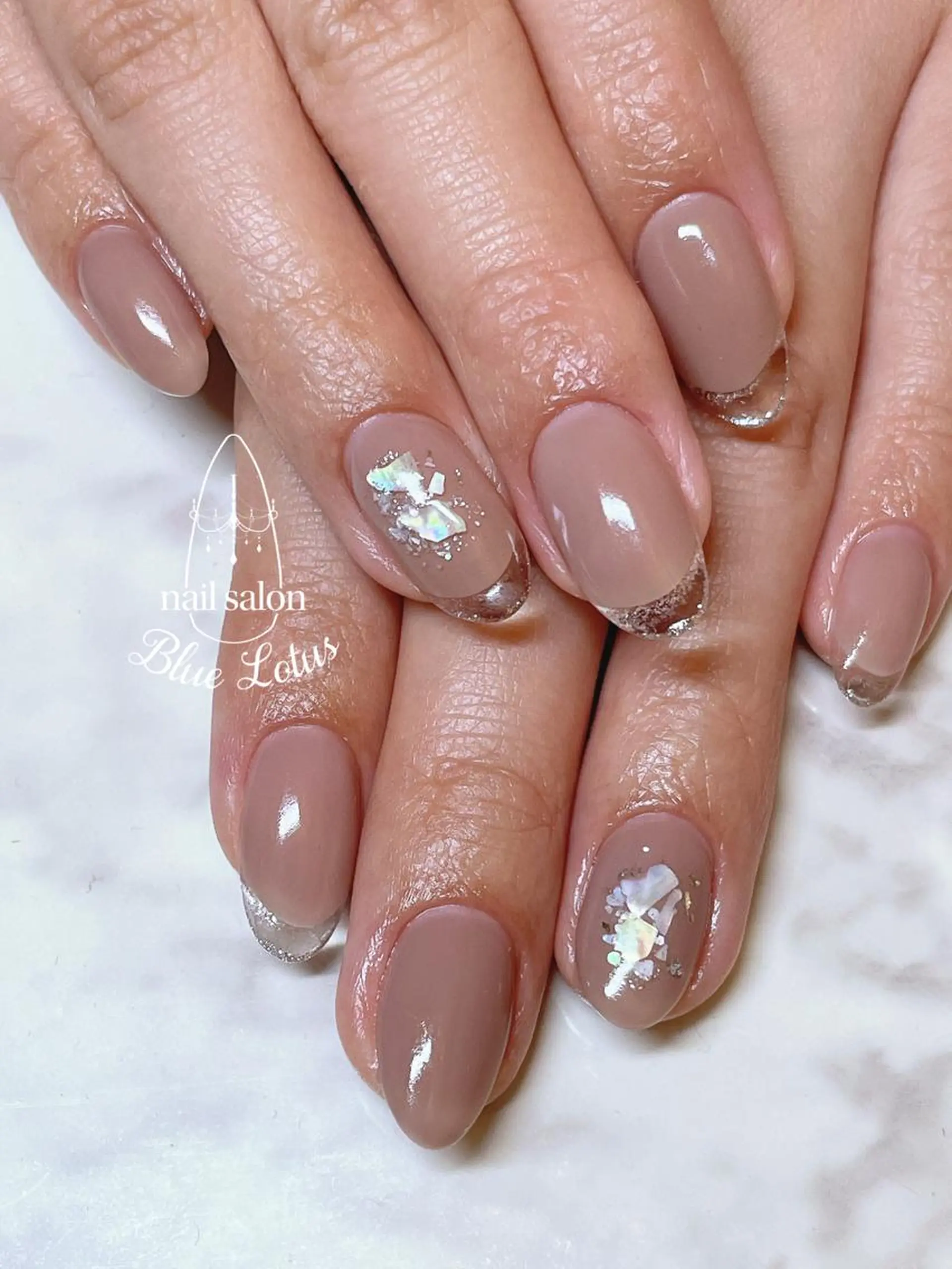 ネイル アートネイル 長さ出し ワンカラーネイル 三浦 藍のネイルデザイン