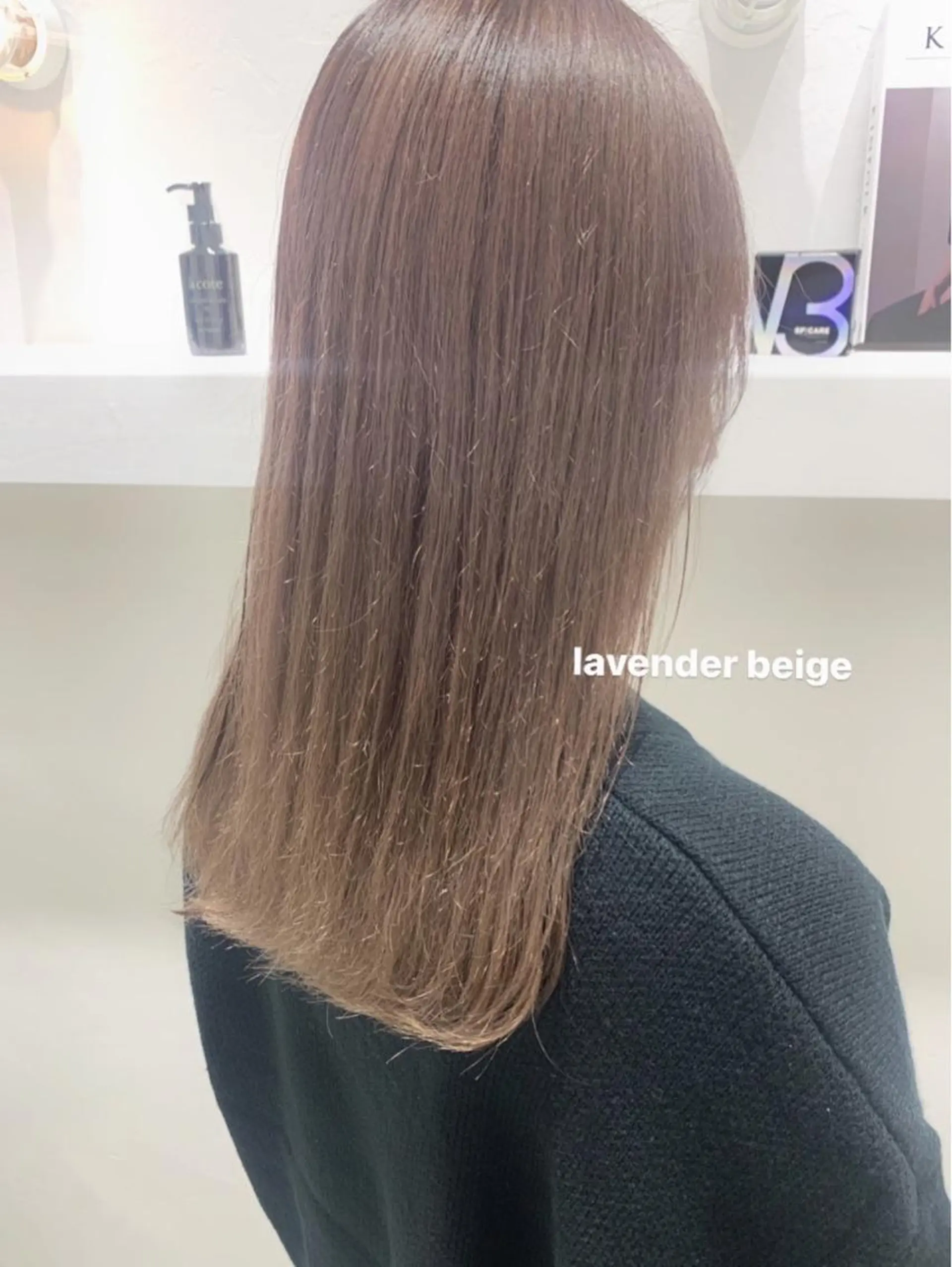 セミロング カラー ヘアカラー 顔周りレイヤー 🎀マリノのヘアスタイル