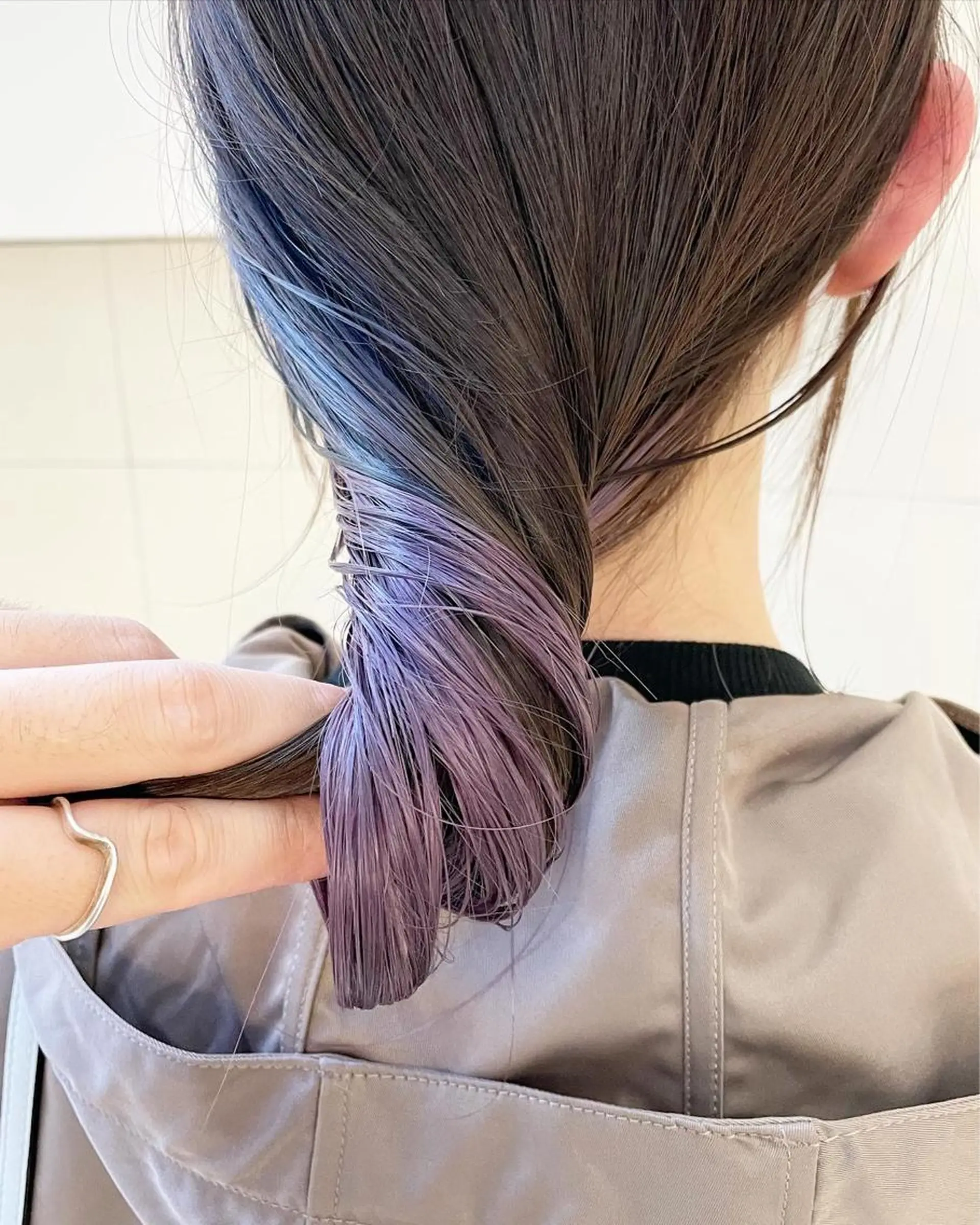 ショート カラー ラベンダーカラー ピンクカラー ピンクラベンダー ケアブリーチ/ エクステ/レイヤーのヘアスタイル