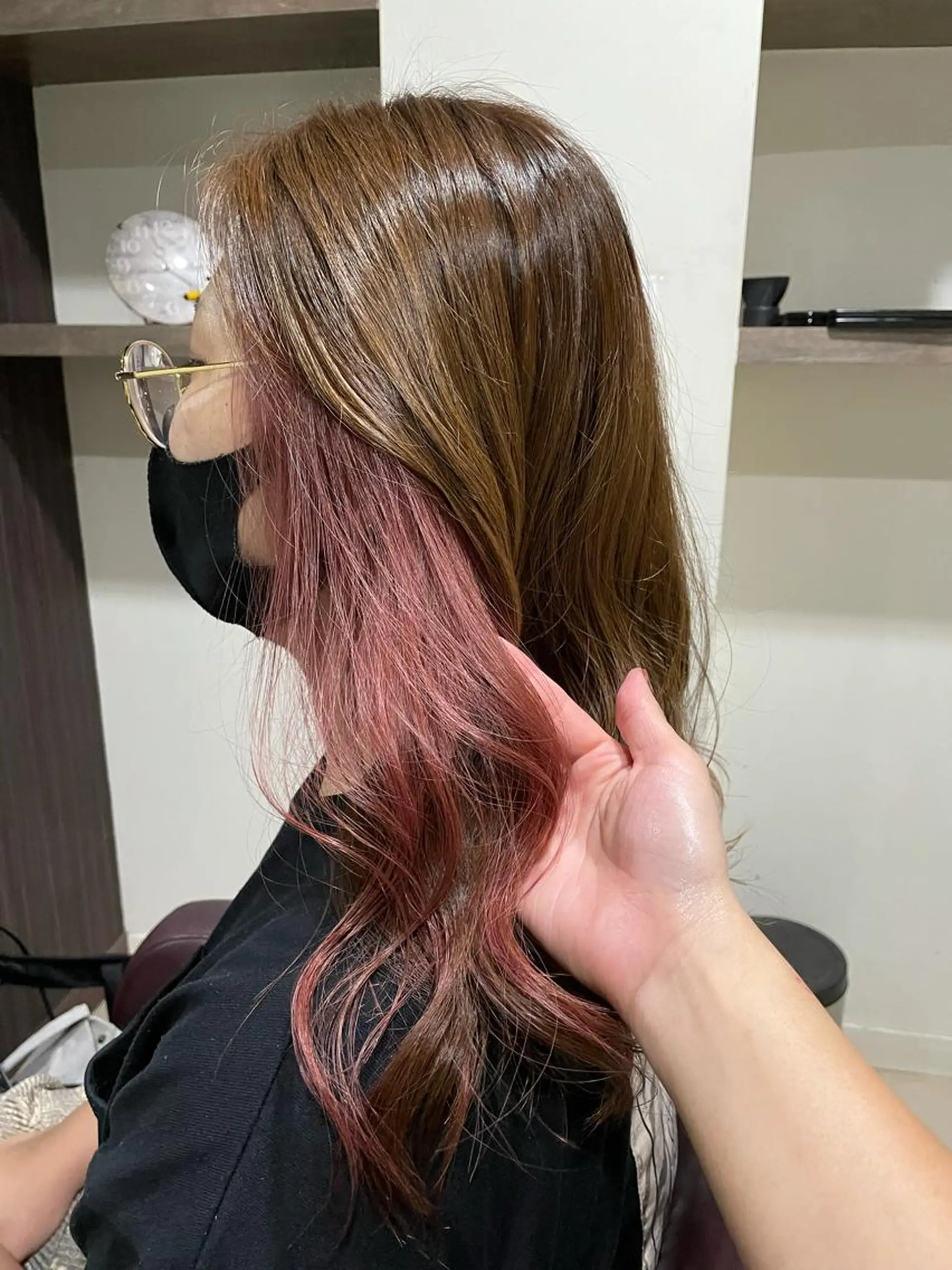 セミロング ヘアカラー 1月予約解放🐱 櫻庭梢のヘアスタイル