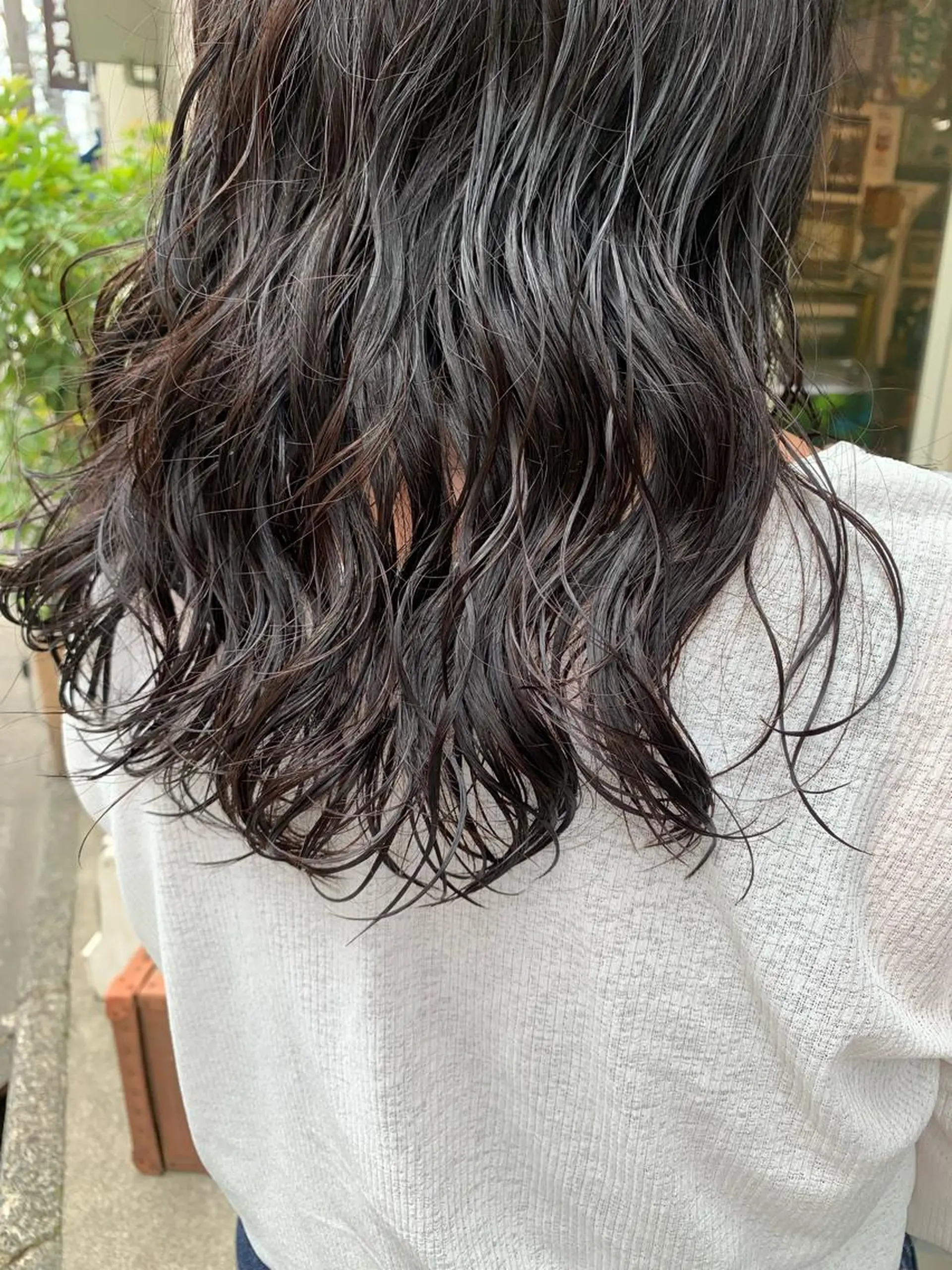 ロング パーマ カット パーマ トリートメント 清水千優/パーマ/透 明感カラー/メンズのヘアスタイル