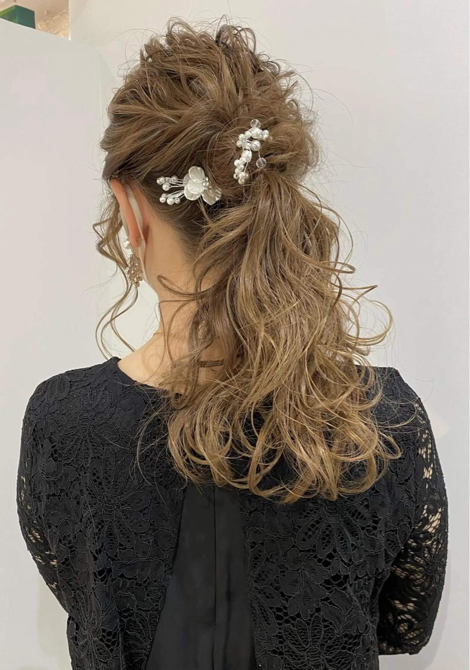 ロング ヘアアレンジ ポニーテール 結婚式・ブライダル ヘアセット 木下大地 HAIR Oneのヘアスタイル