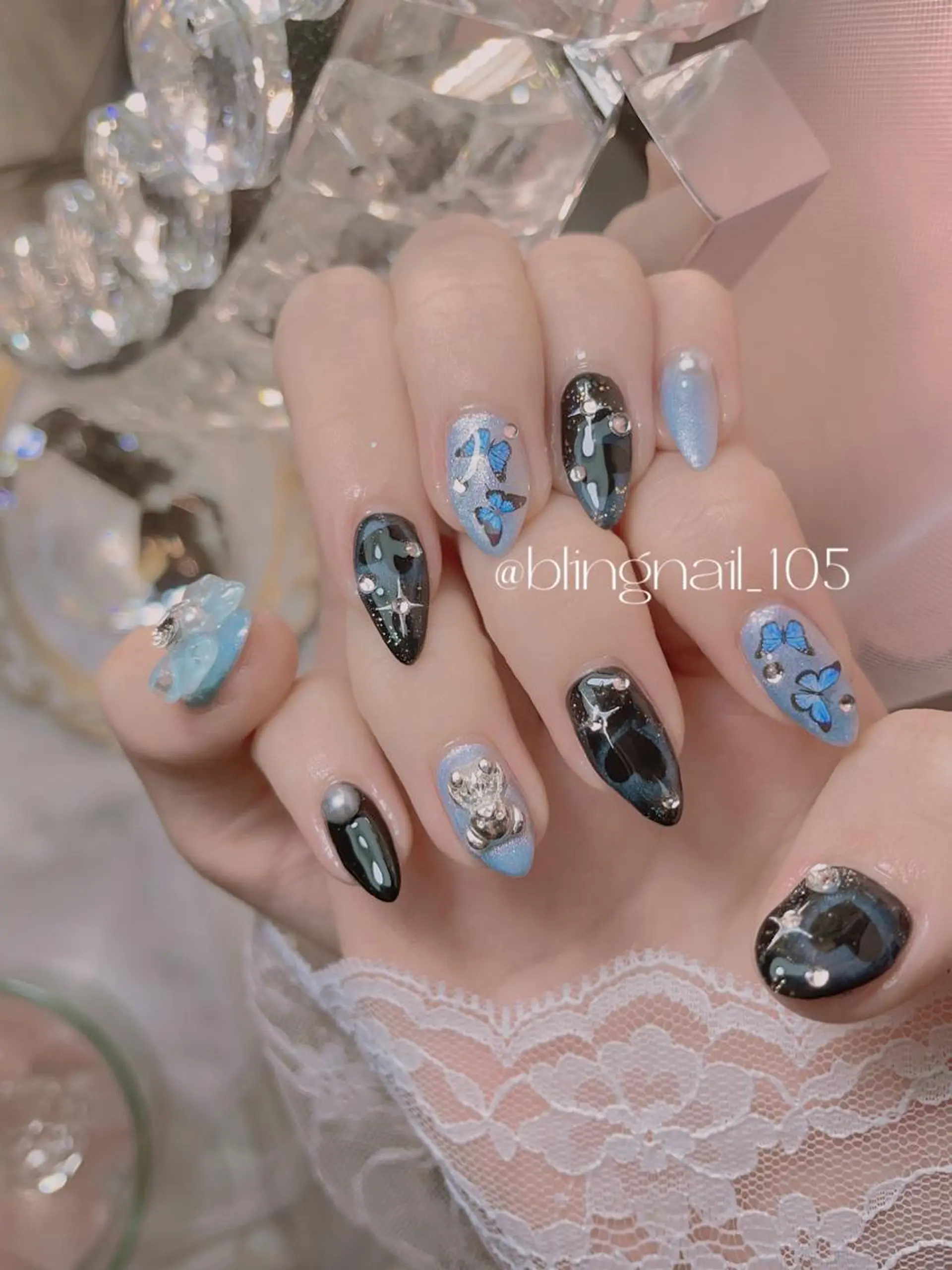 ネイル 23時まで❤︎韓国、 ワンホンネイルのネイルデザイン