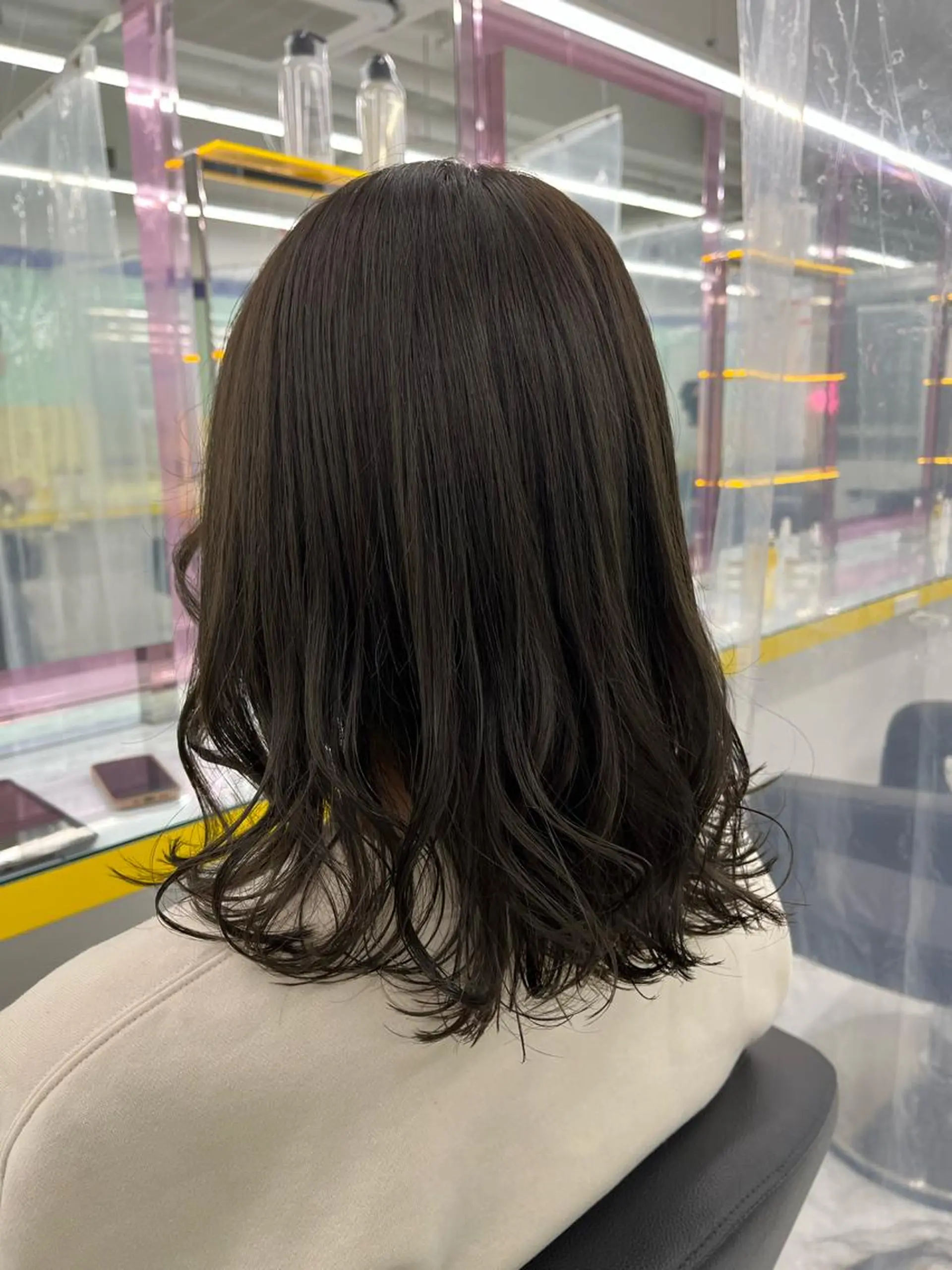 セミロング ヘアカラー I S所属・🌿透明感カラー‪ 縮毛矯正✨かずきのヘアスタイル