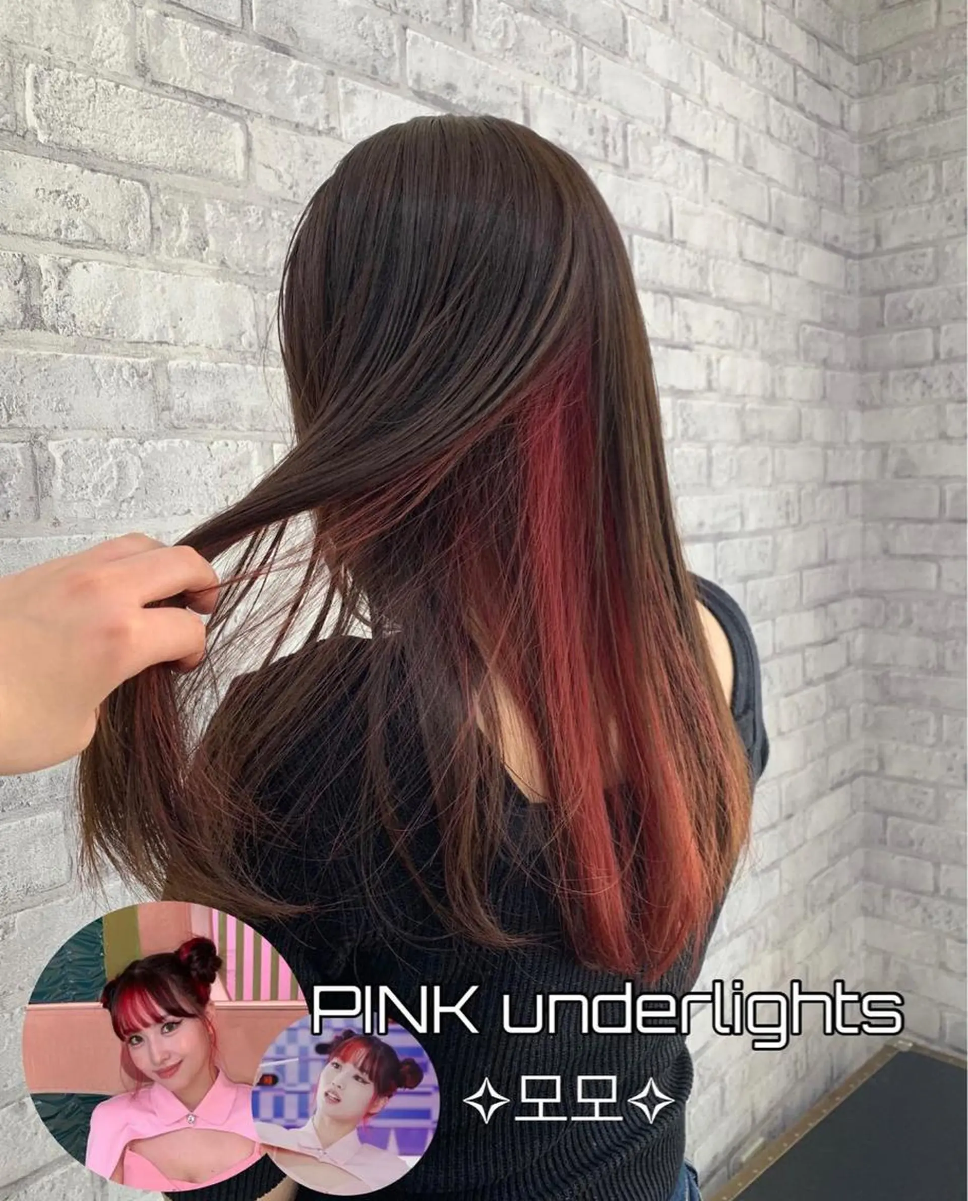 ロング カラー ブリーチ ピンクカラー LIBERTE所属・韓国ヘア🌈加藤 瑠華のヘアスタイル