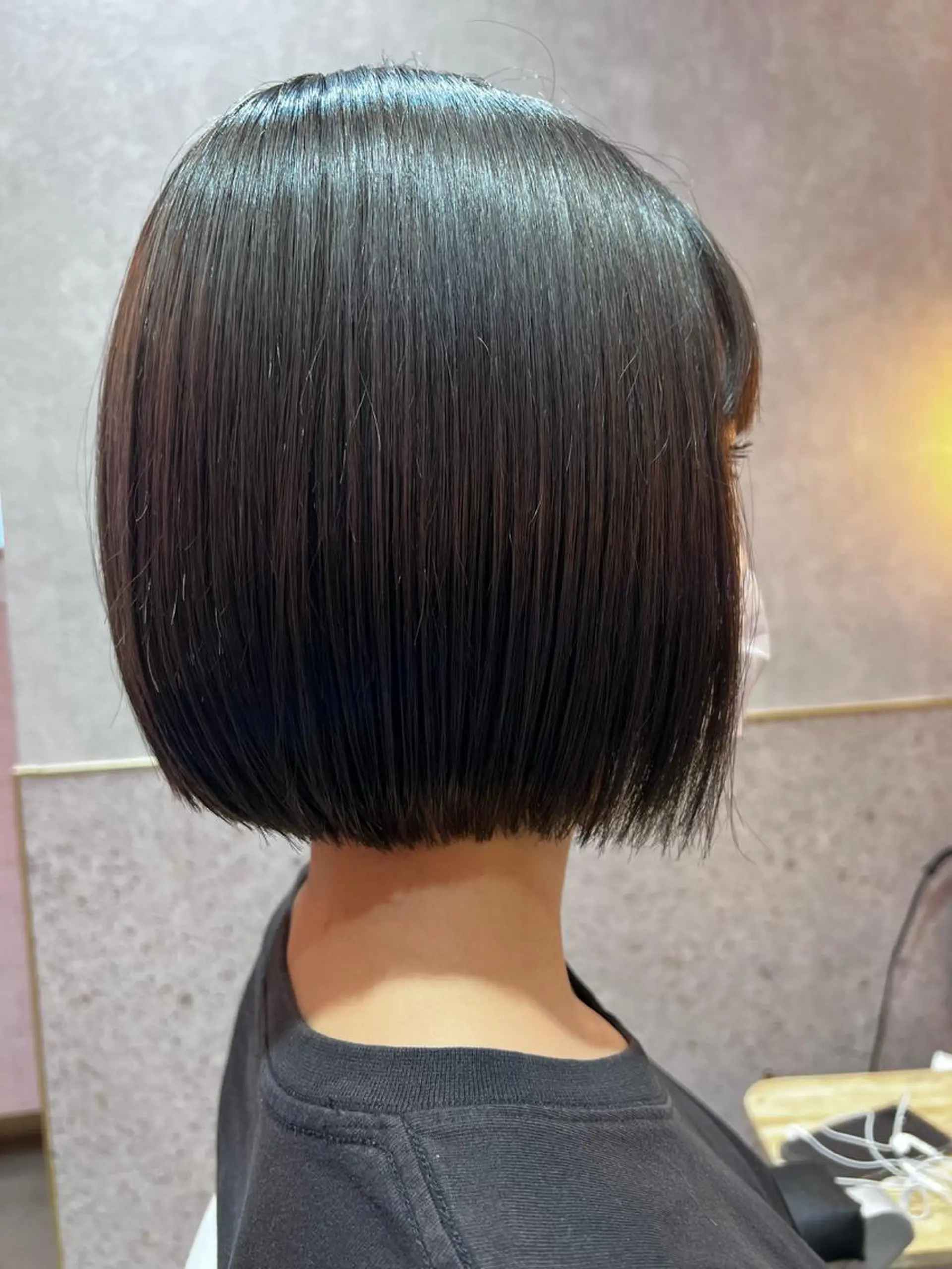 ミディアム ボブ 韓国風ヘア カット ヘアカラー トリートメント 🎀しゅな/韓国 レイヤー/透明感♡のヘアスタイル