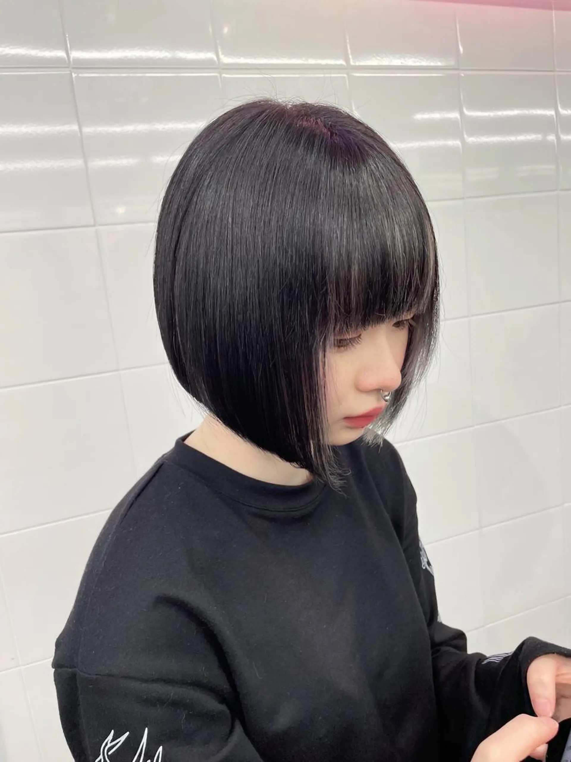 ショート カラー インナーカラー ボブ 🎀プルエクステ みまひかる🎀のヘアスタイル