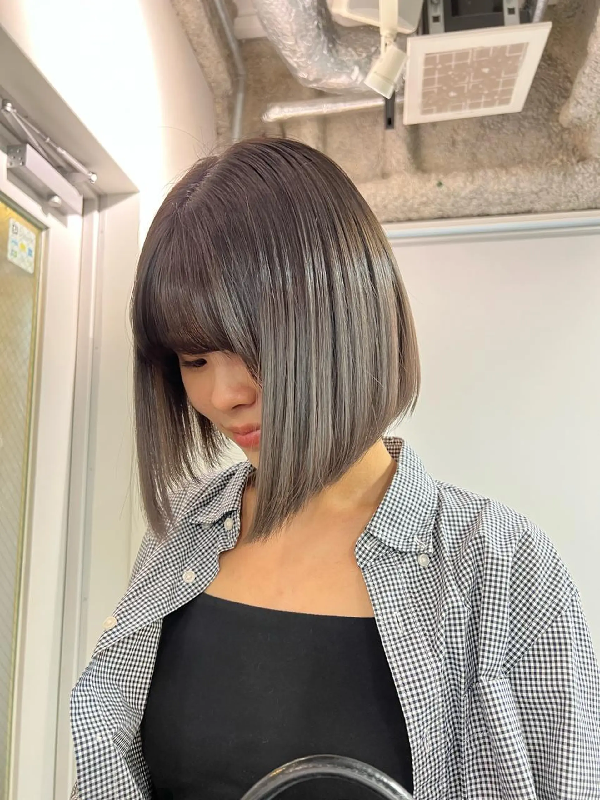 ショート カラー ヘアカラー ハイトーン&髪質改善 ＆韓国エクステ🤎のヘアスタイル