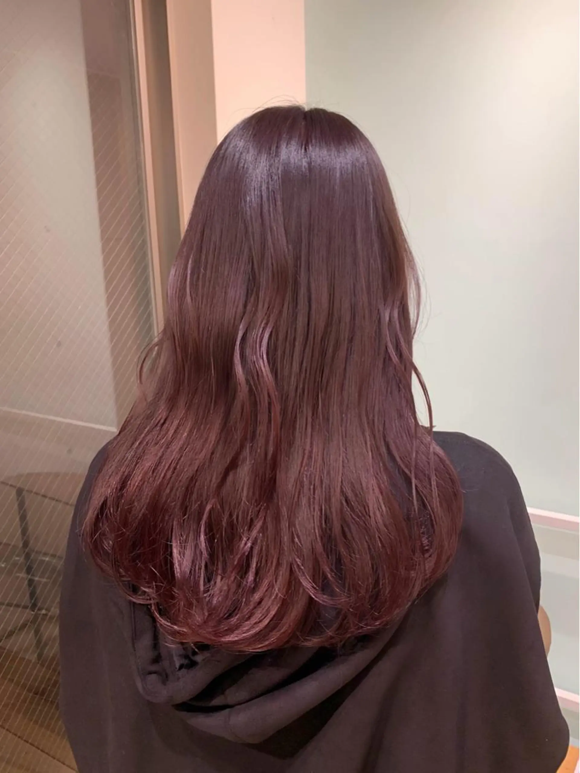 セミロング ピンクブラウン ヘアカラー トリートメント 森山 佳小里/カラー /似合わせカットのヘアスタイル