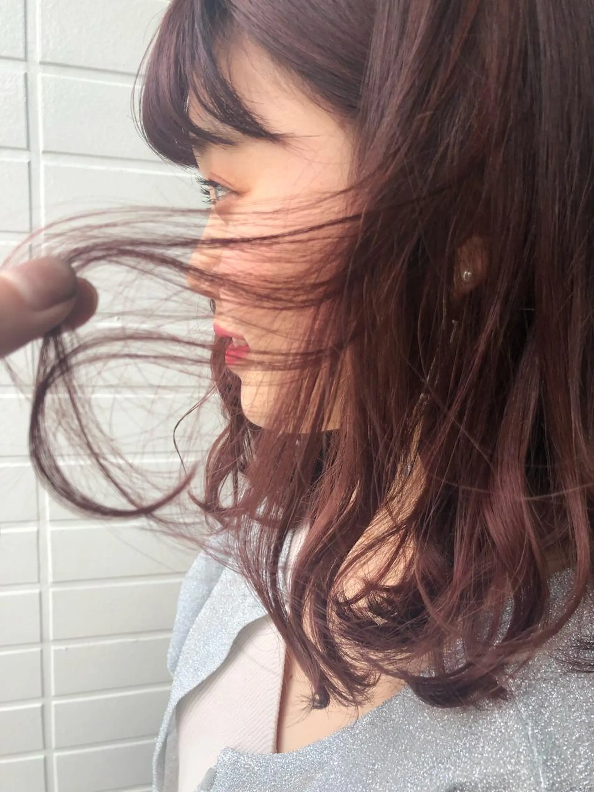 セミロング カラー パーマ/レイヤー 岩山丈一郎のヘアスタイル