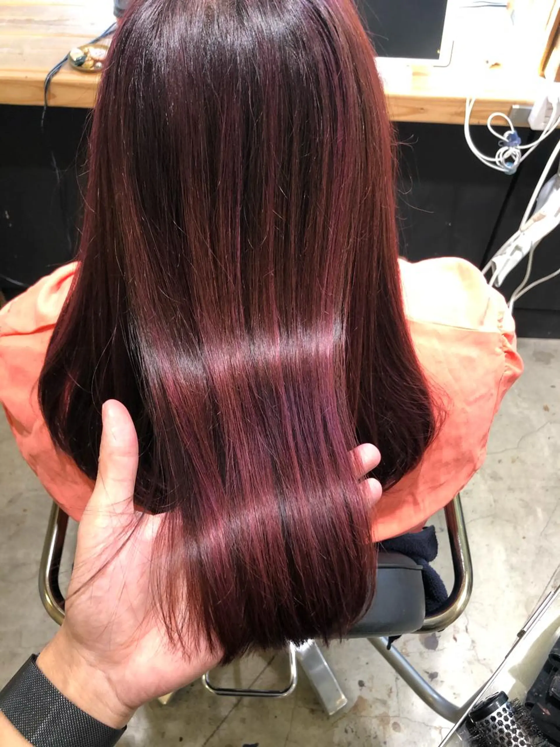 ミディアム ハイライト トリートメント ヘアカラー 舘野 太嘉宏のヘアスタイル