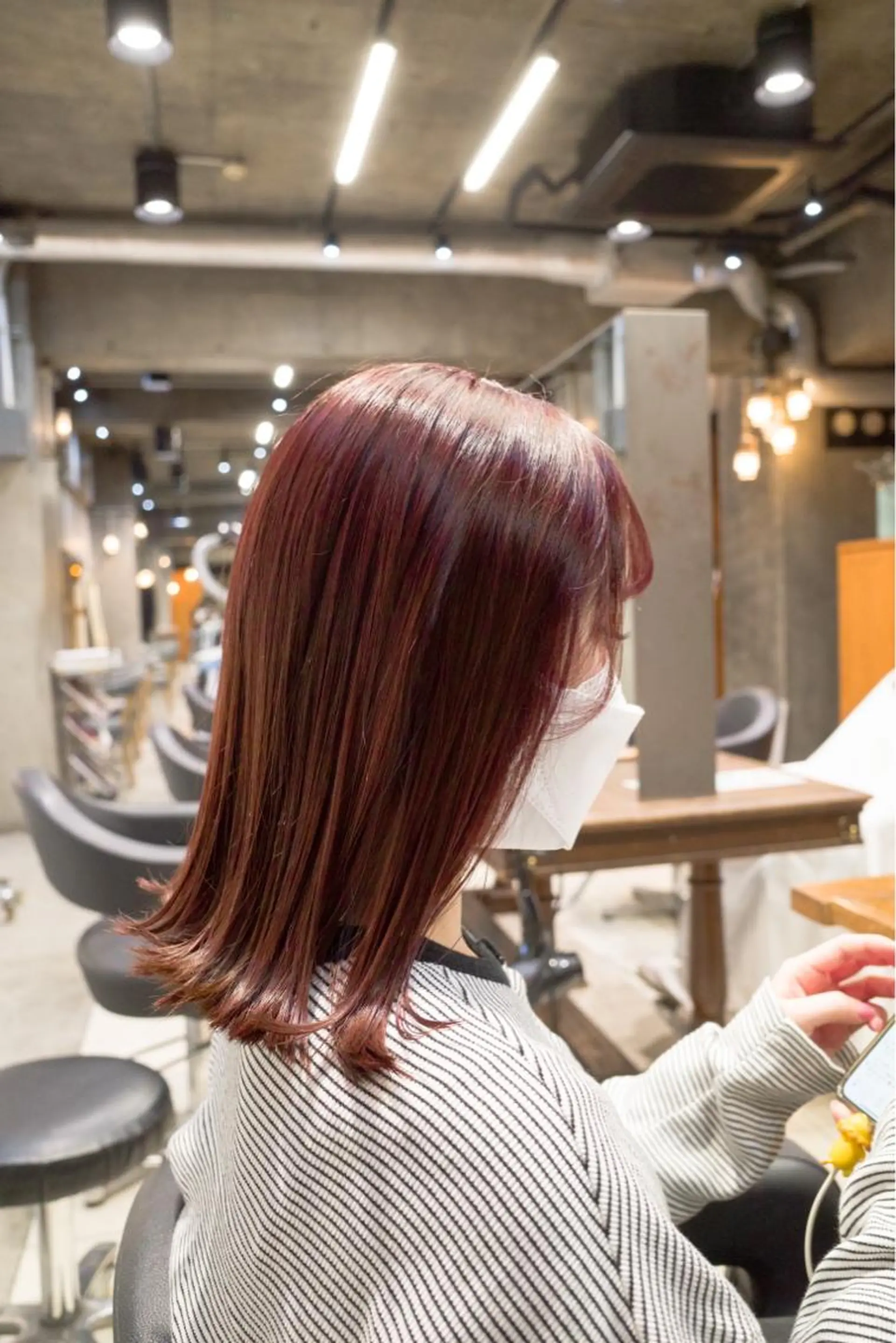 ミディアム カラー 切りっぱなしボブ ボブ メンズパーマ特化 🌟Gakutoのヘアスタイル