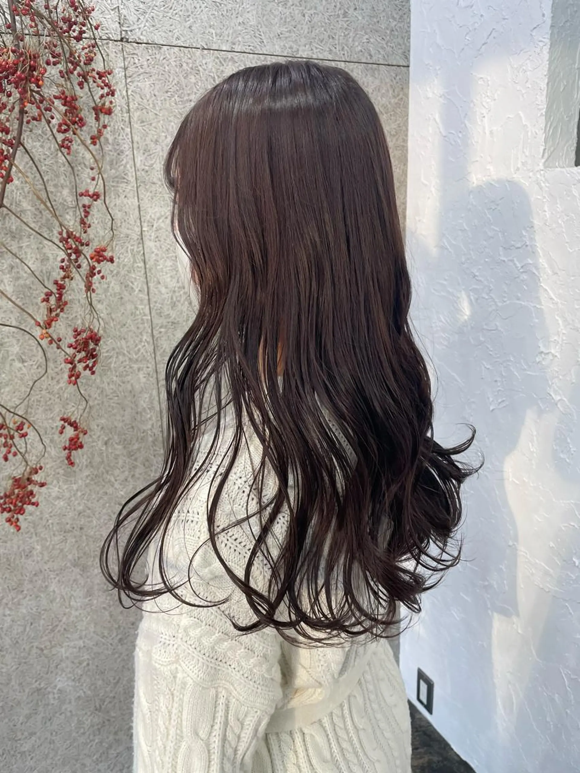 ロング カラー ブラウンカラー ピンクカラー ピンクブラウン akiba ryokaのヘアスタイル