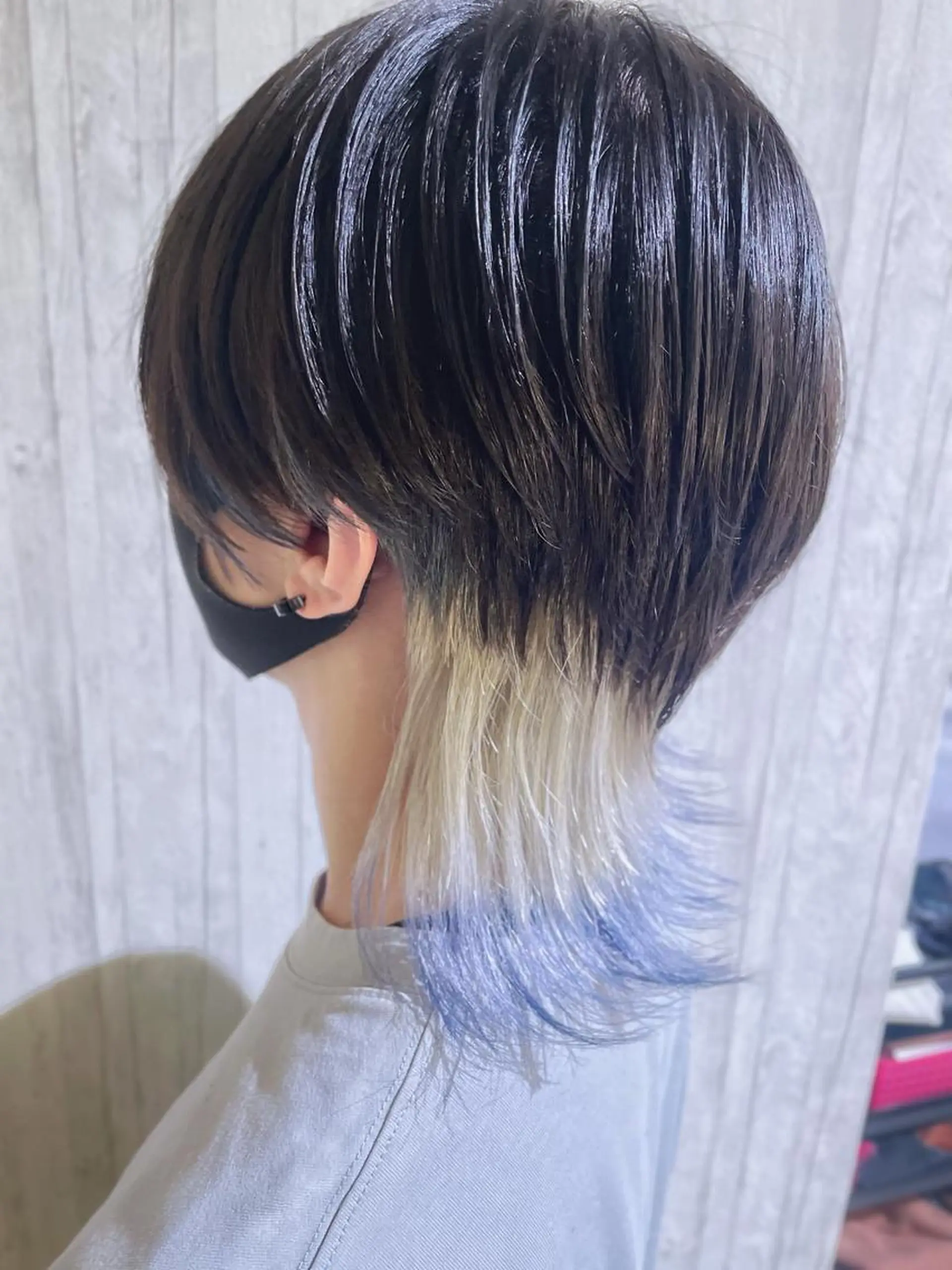 ミディアム カラー メンズ EMANON新宿南口所属・🦄中性ウルフ ☁️Shiori🦄のヘアスタイル