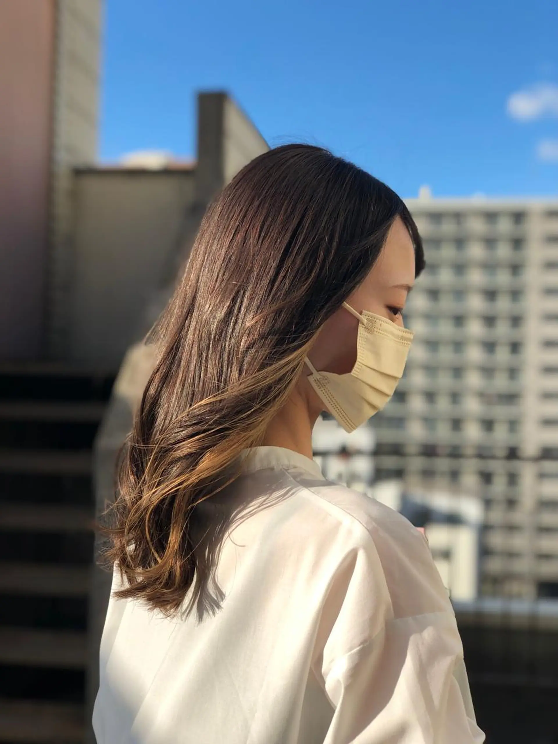 セミロング 髪質改善のプロ☘️ 二村祐輝のヘアスタイル