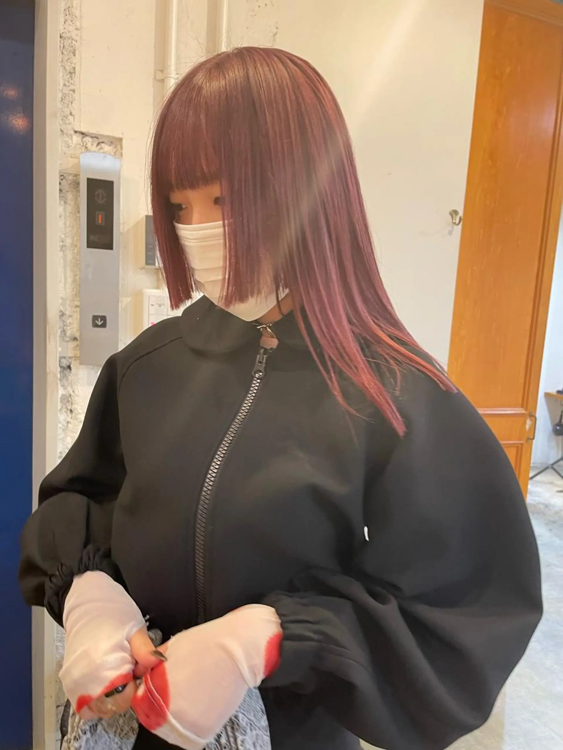 ミディアム カラー 姫カット カット ヘアカラー トリートメント レイヤー／似合わせ TAKUYAのヘアスタイル