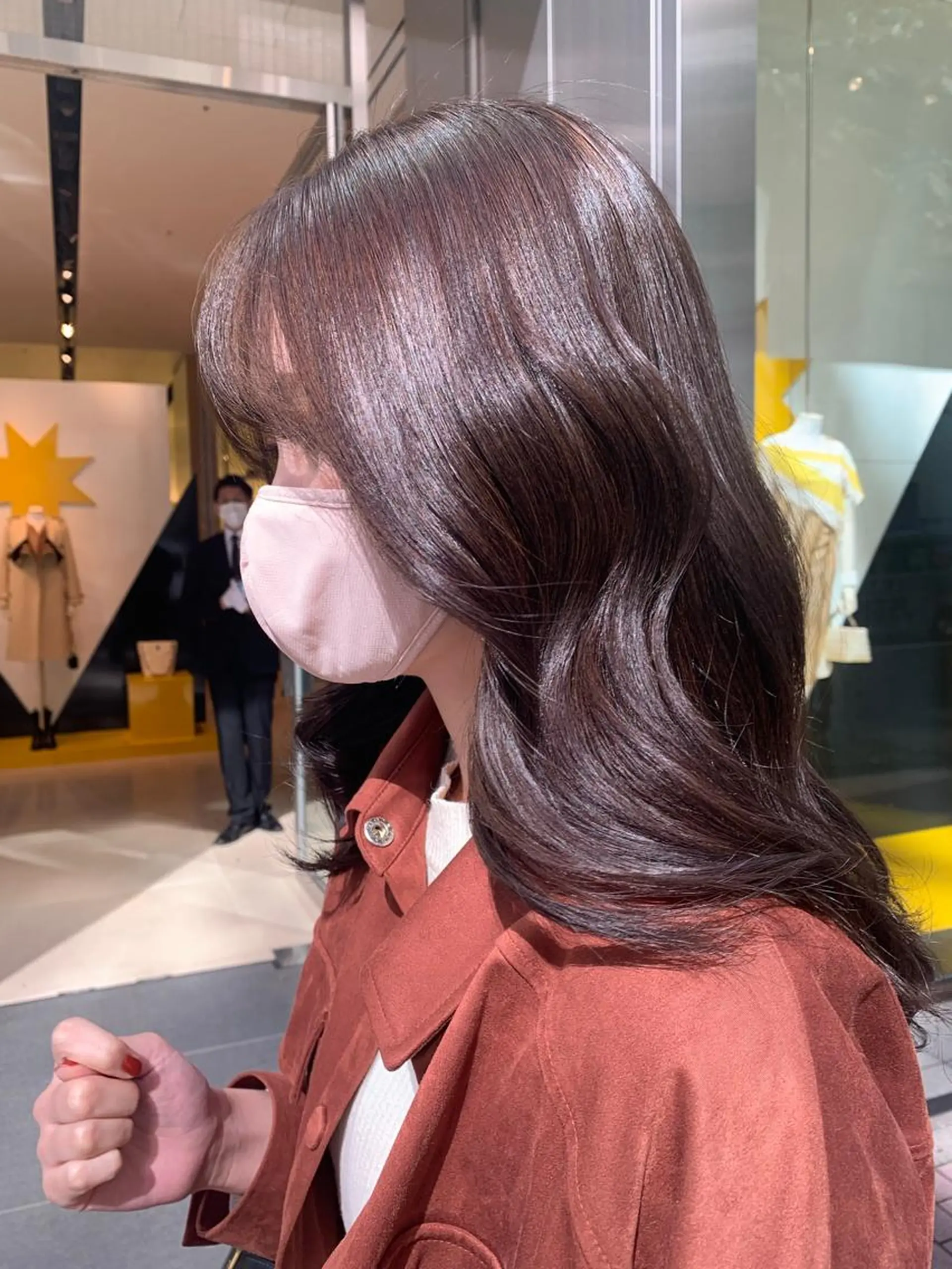 カラー 韓国ヘア♡ 顔まわりカットayaのヘアスタイル