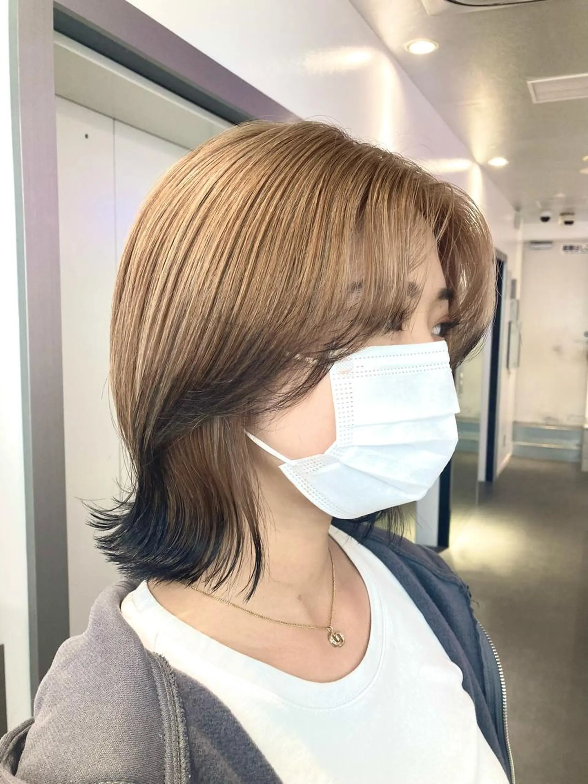 ミディアム カット ヘアカラー トリートメント MiRI💜地毛級 エクステ✖似合わせ技のヘアスタイル